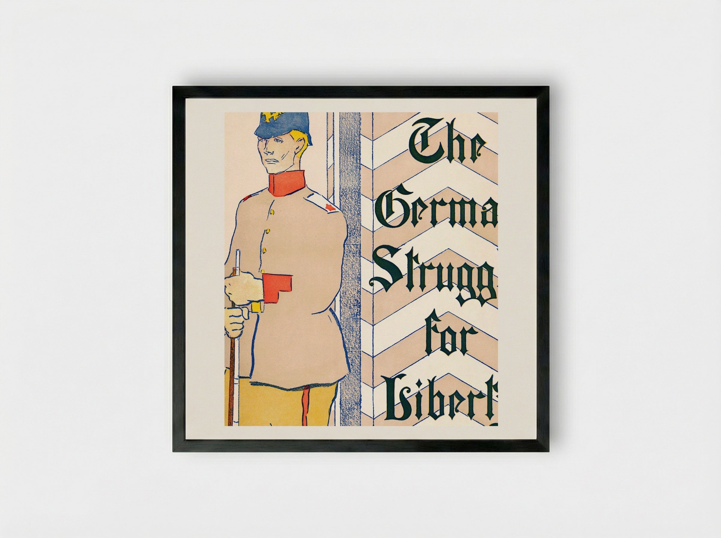 The German Struggle for Liberty - Edward Penfield - Framed Print Black