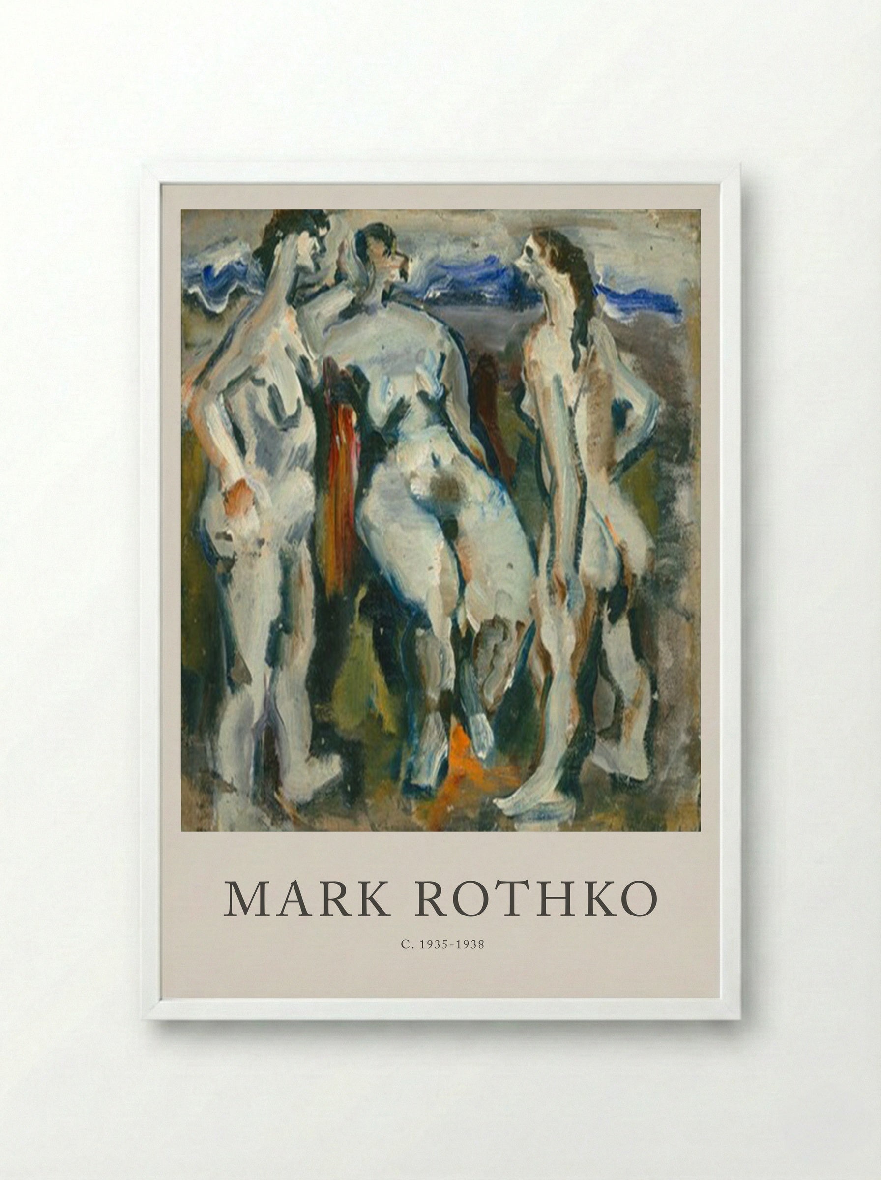 Untitled (Three Nudes) - Mark Rothko - Framed Print White