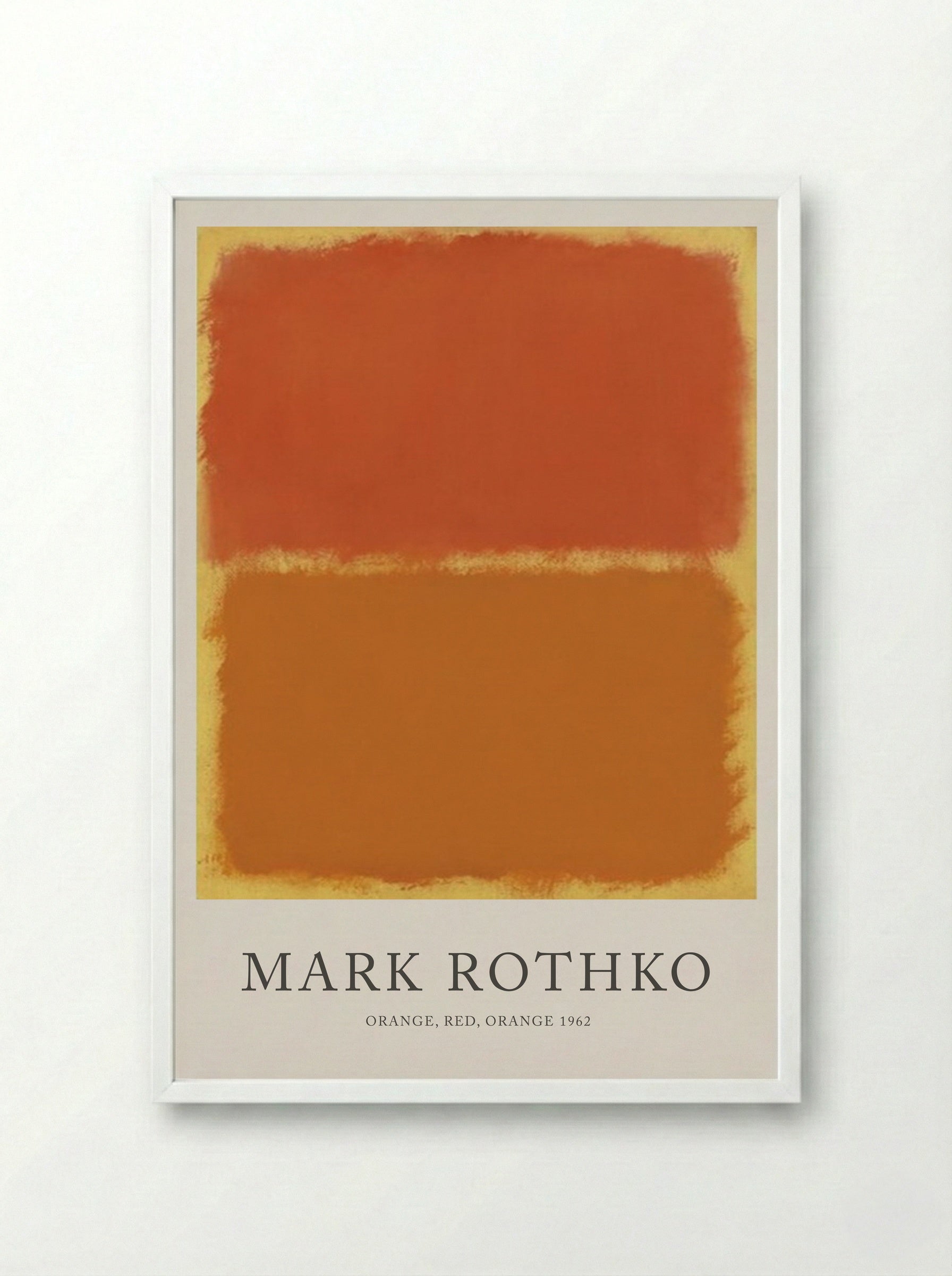 Orange, Red, Orange - Mark Rothko - Framed Print White