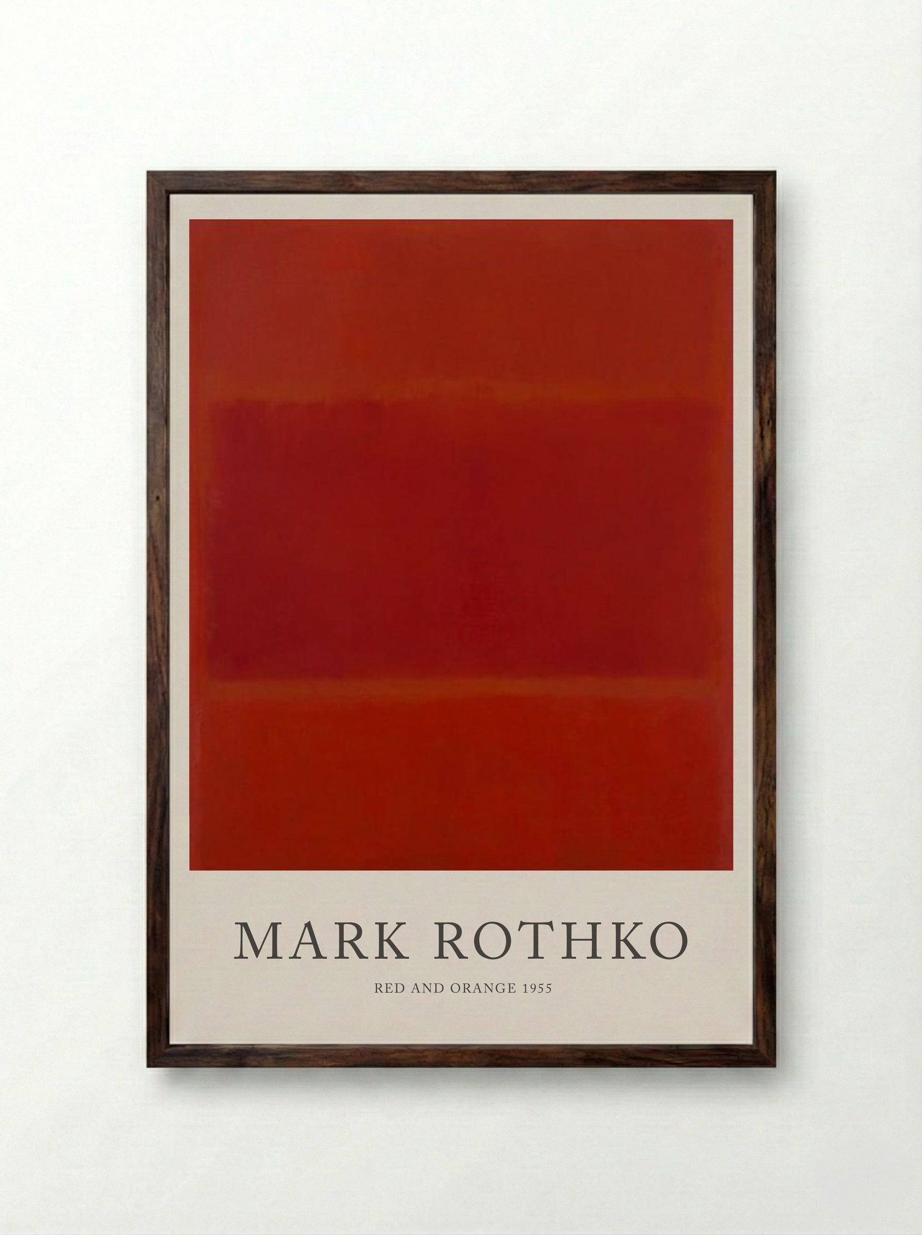 Red and Orange - Mark Rothko - Framed Print Dark Wood