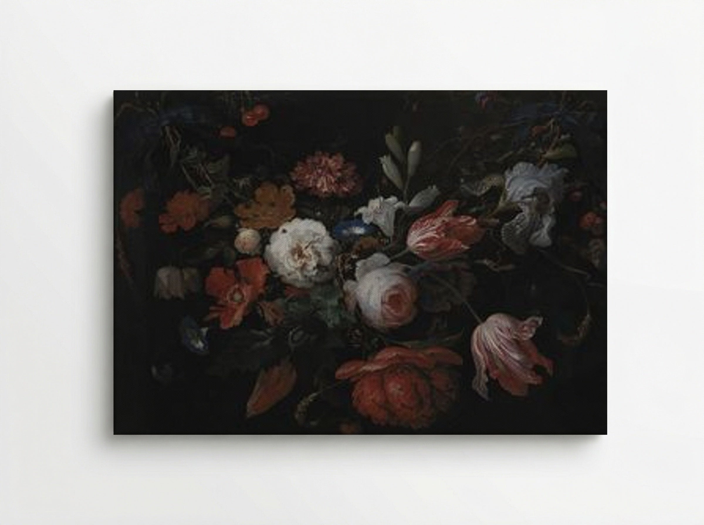 A Garland of Flowers - Abraham Mignon - Canvas