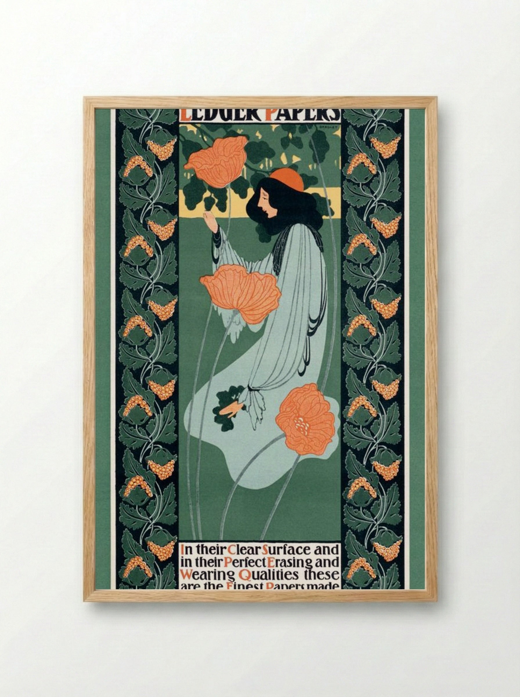 Whiting's Ledger Papers - Will H. Bradley - Framed Print Wood