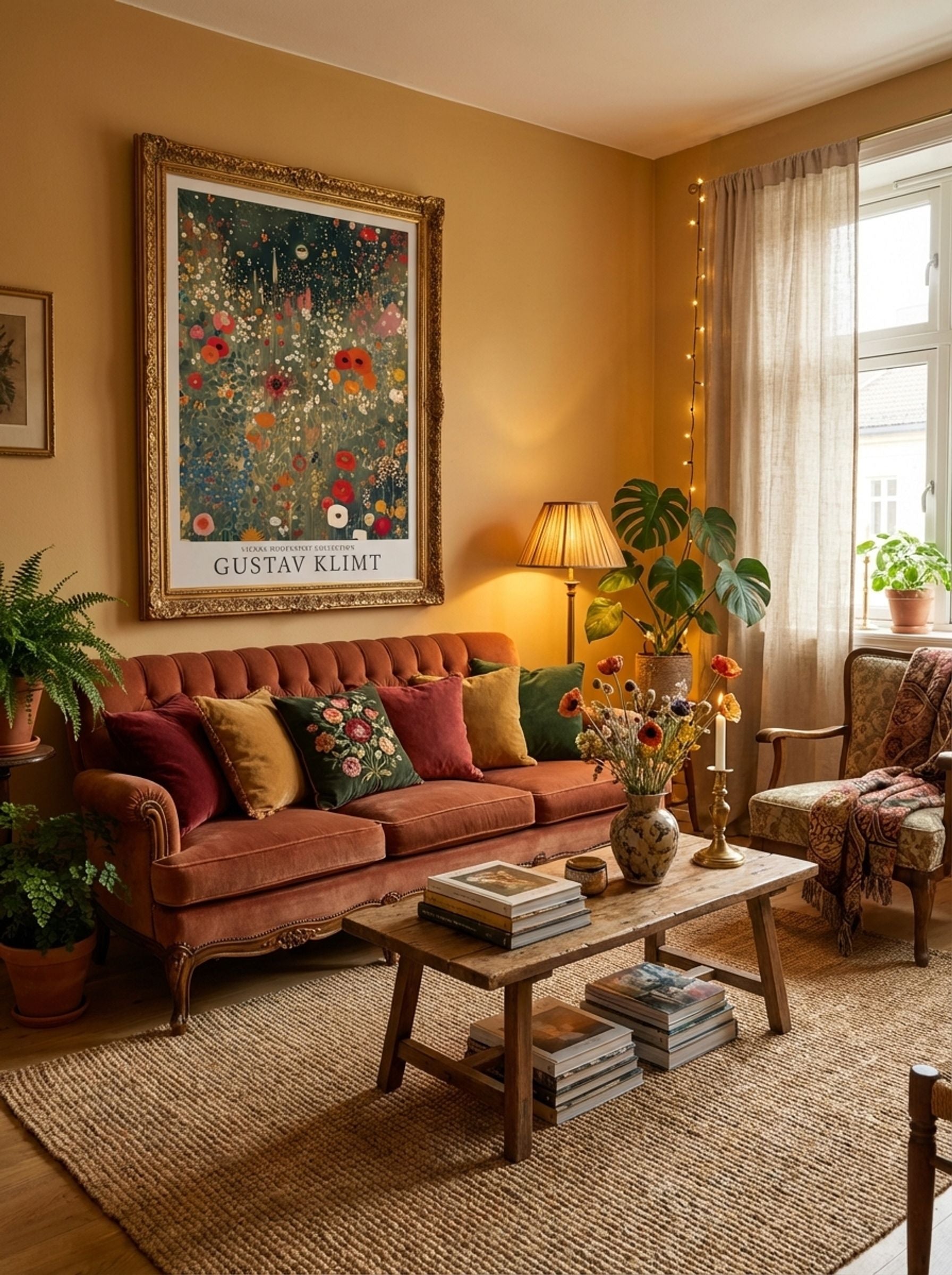 Crimson Field in Bloom – Gustav Klimt - Lifestyle