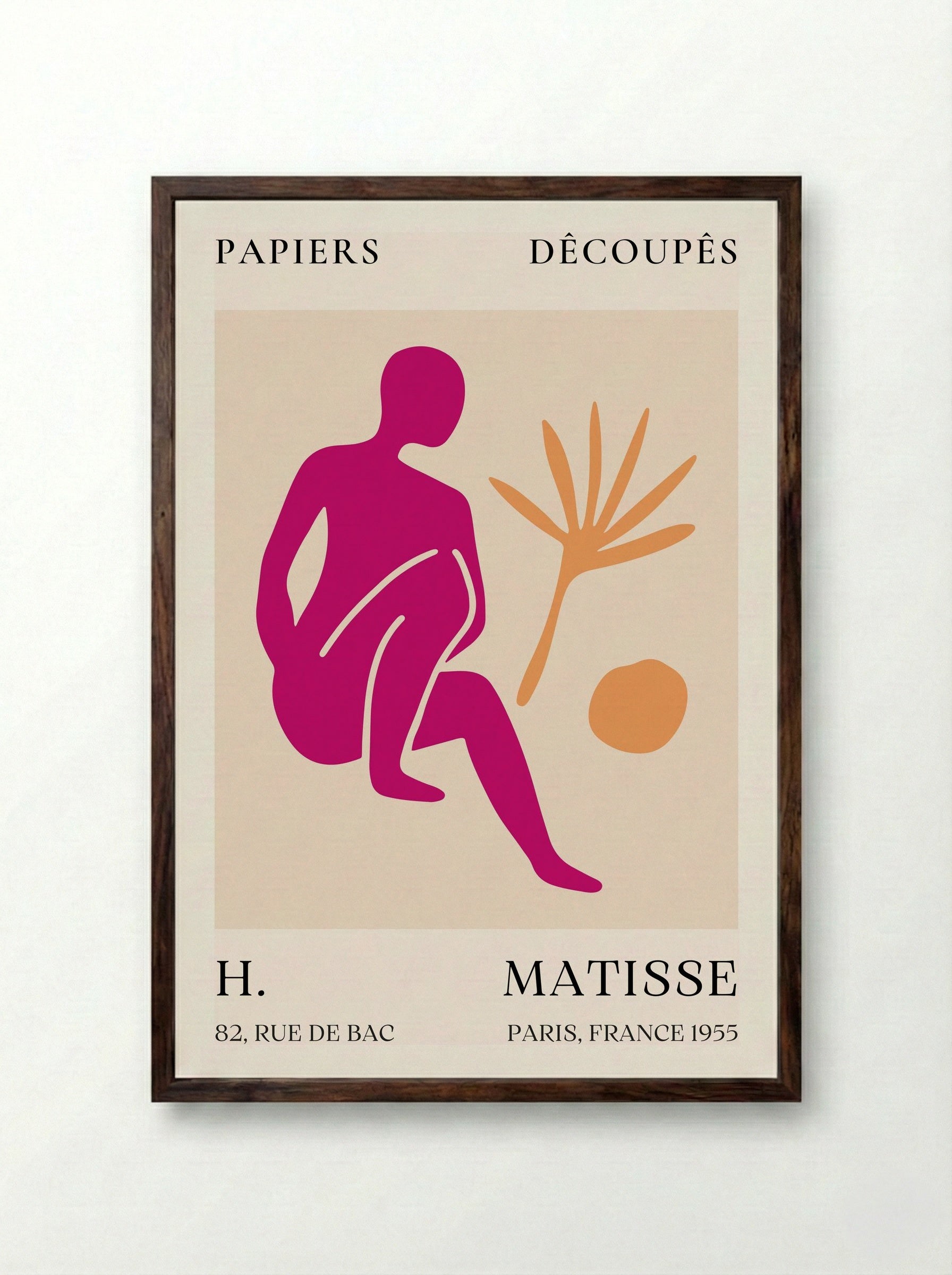 Abstract Composition No. 21 - Henri Matisse - Framed Print Dark Wood