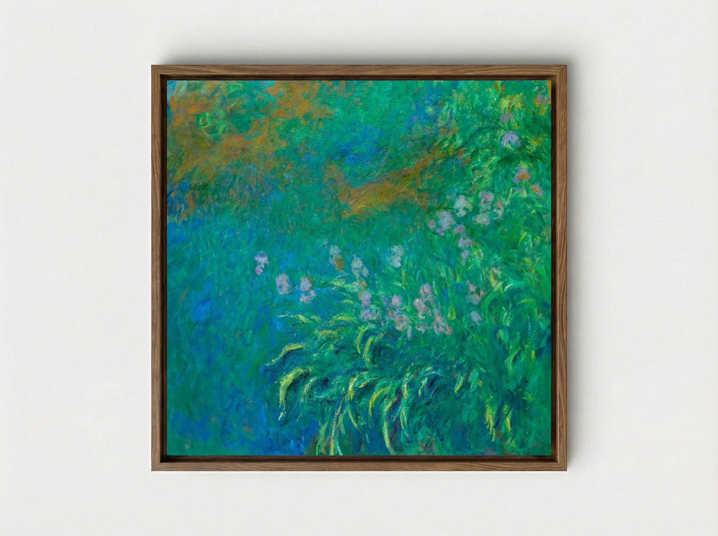 Irises - Claude Monet - Framed Canvas Wood