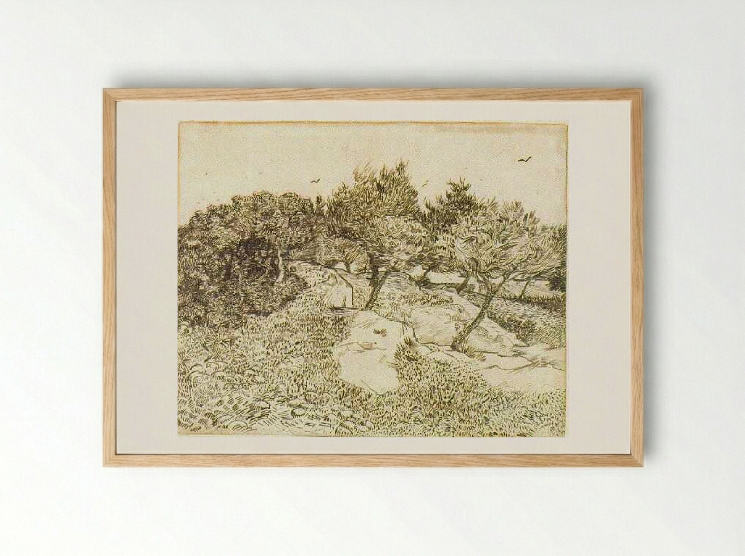 The Olive Trees - Vincent van Gogh - Framed Print Wood