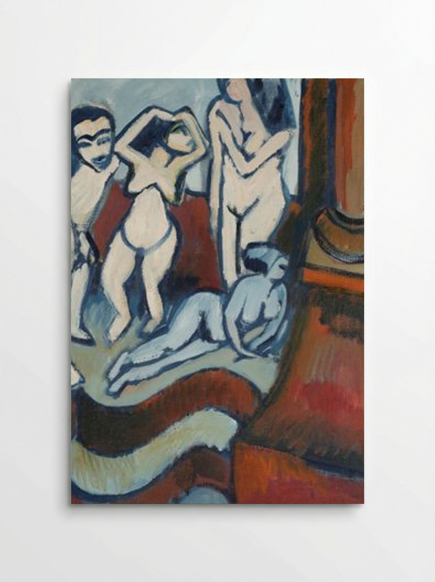 Four Wooden Sculptures - Ernst Ludwig Kirchner - Poster