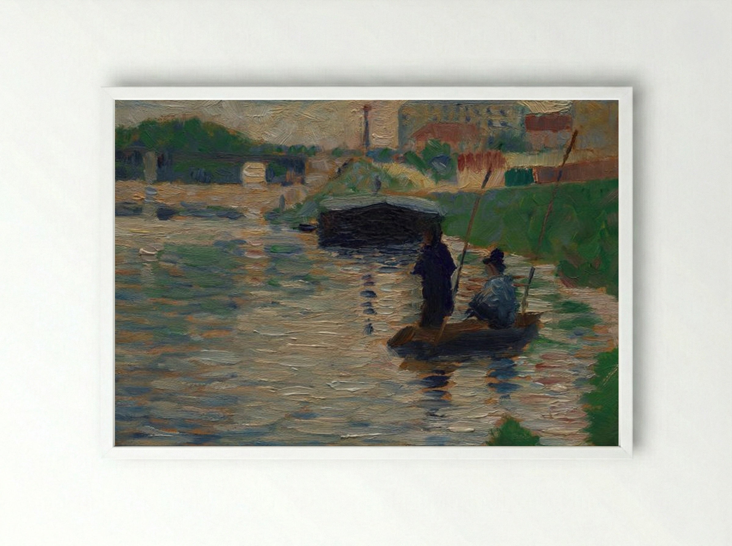 View of the Seine - Georges Seurat - Framed Print White