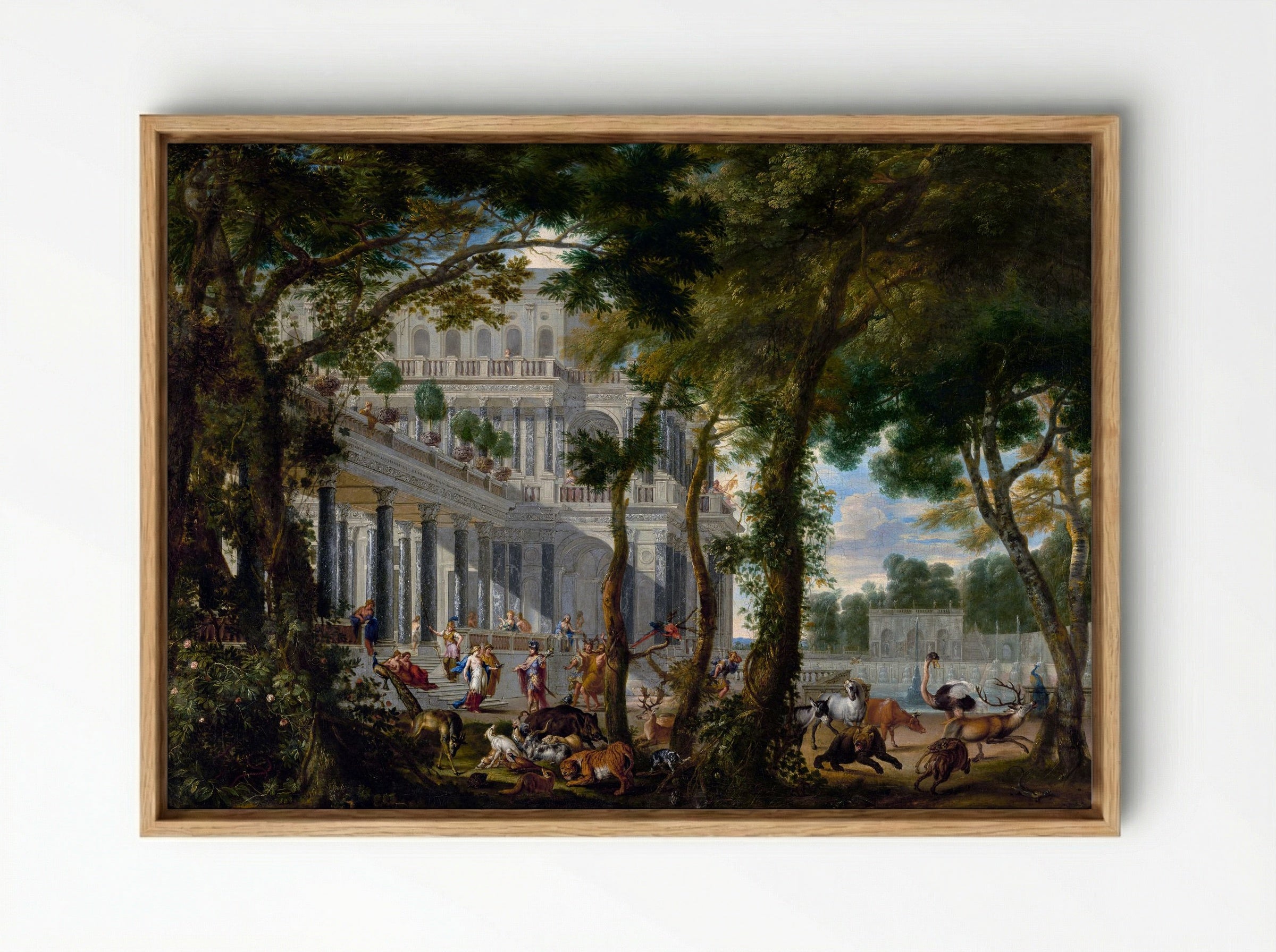 Ulysses at the Palace of Circe - Wilhelm Schubert van Ehrenberg - Framed Canvas Wood