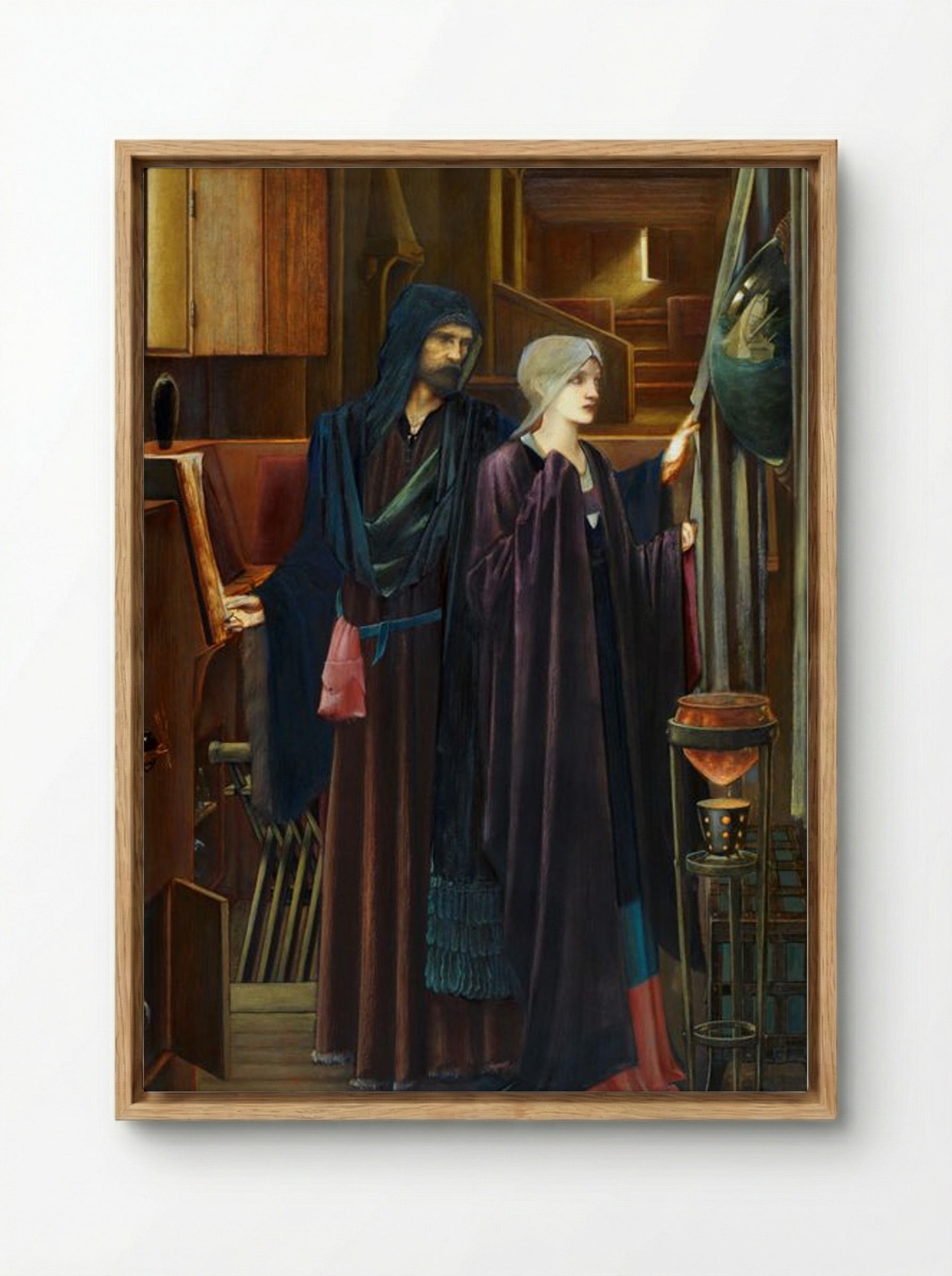 The Car of Love - Edward Burne-Jones - Framed Canvas Wood