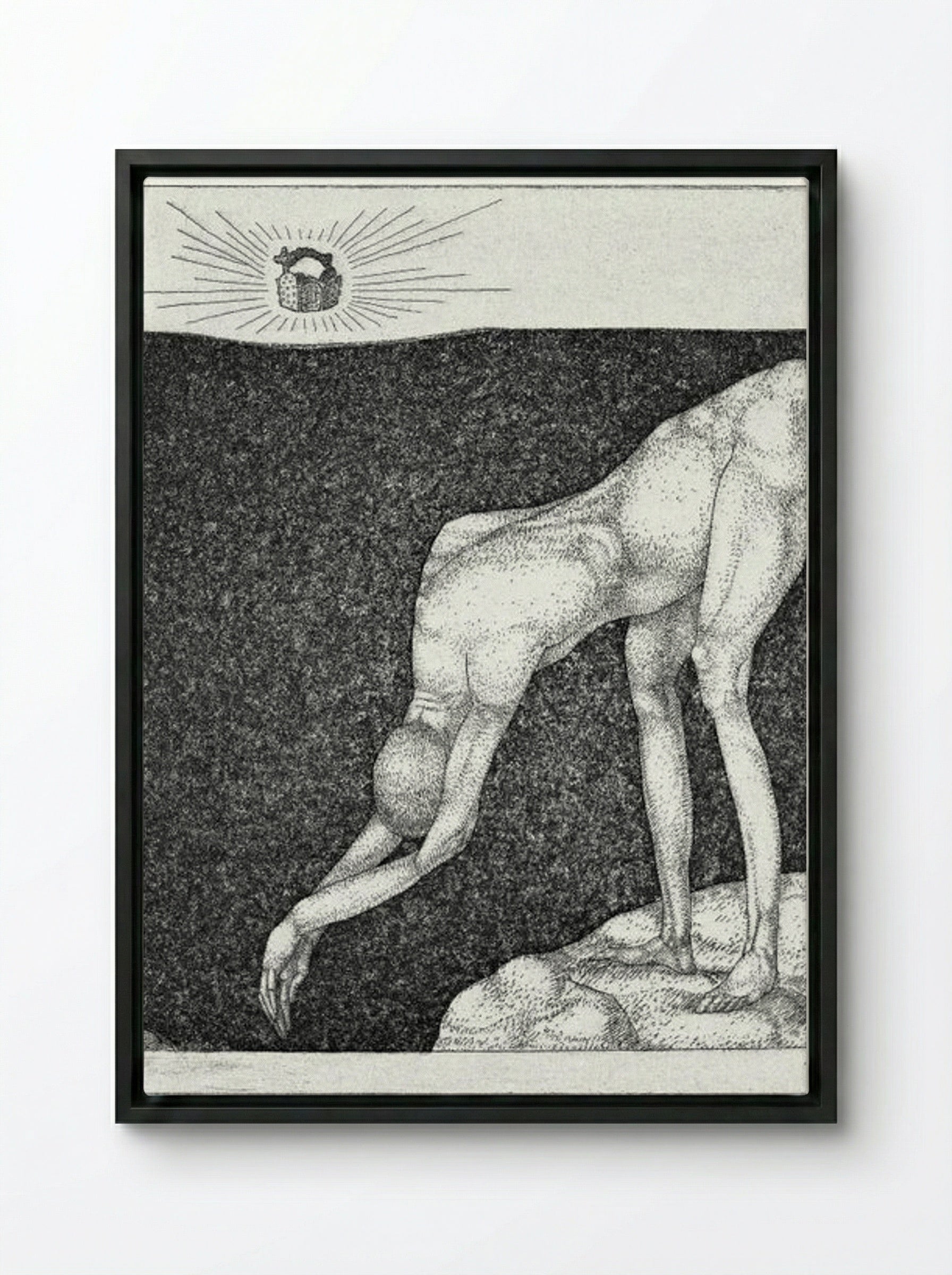 The Monarchist - Paul Klee - Framed Canvas Black