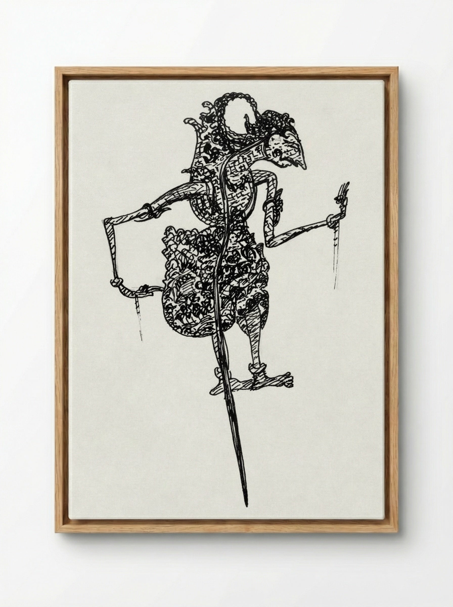 Wajangpop (Wayang Puppet) - Leo Gestel - Framed Canvas Wood