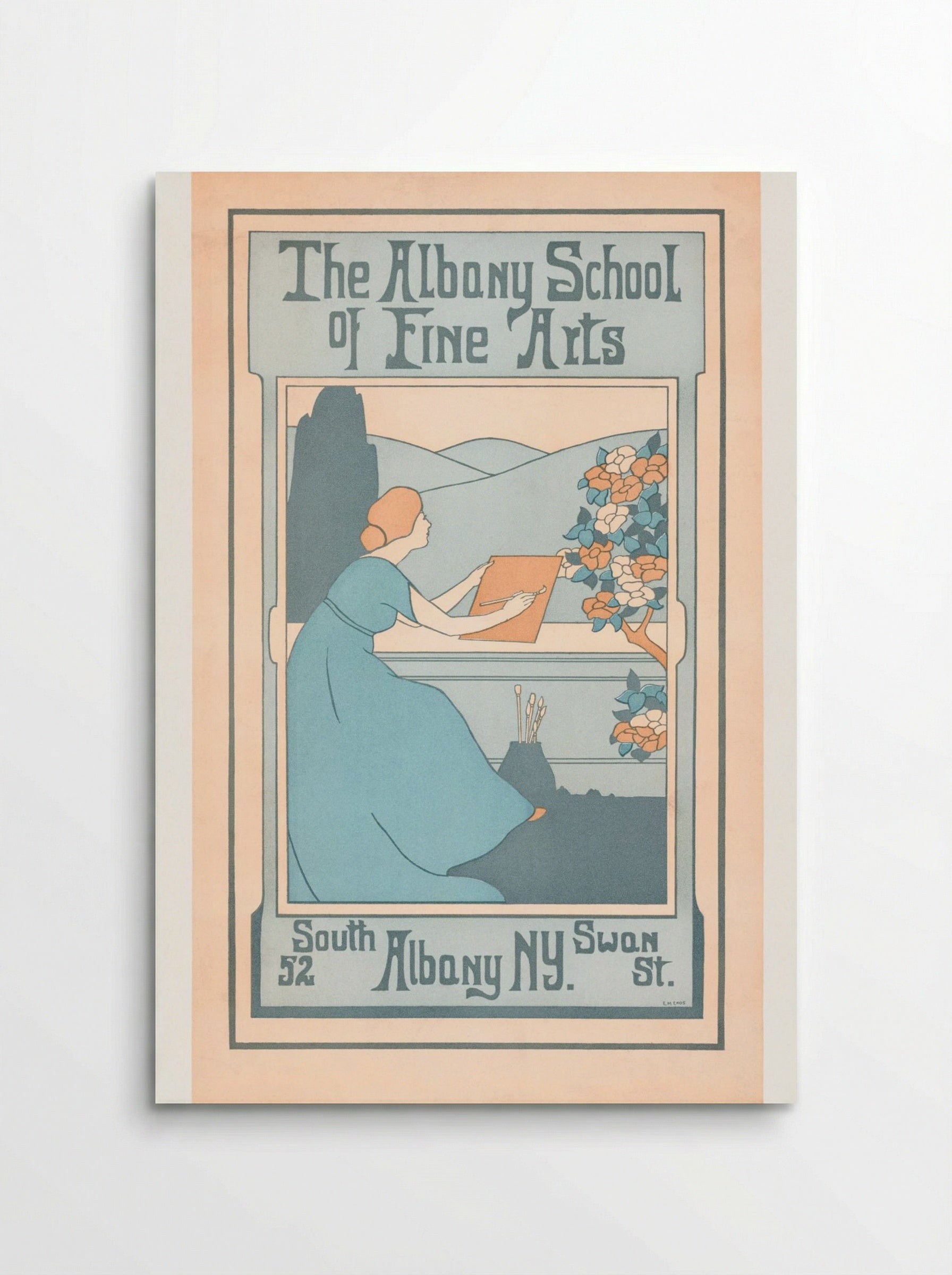 The Albany School of Fine Arts, 52 South Swan St., Albany, NY - E.M. Enos - Poster