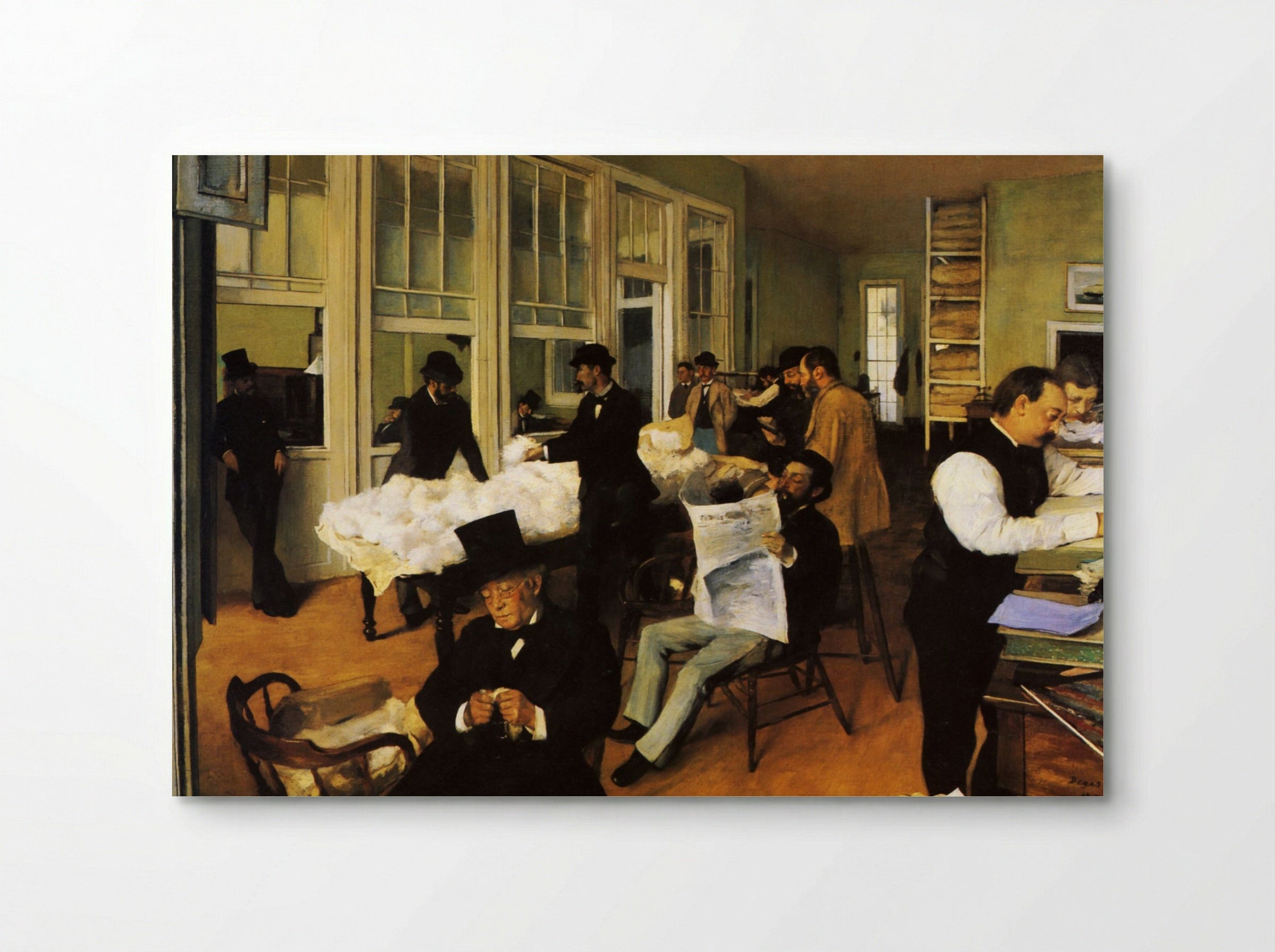 A Cotton Office in New Orleans - Edgar Degas - Poster