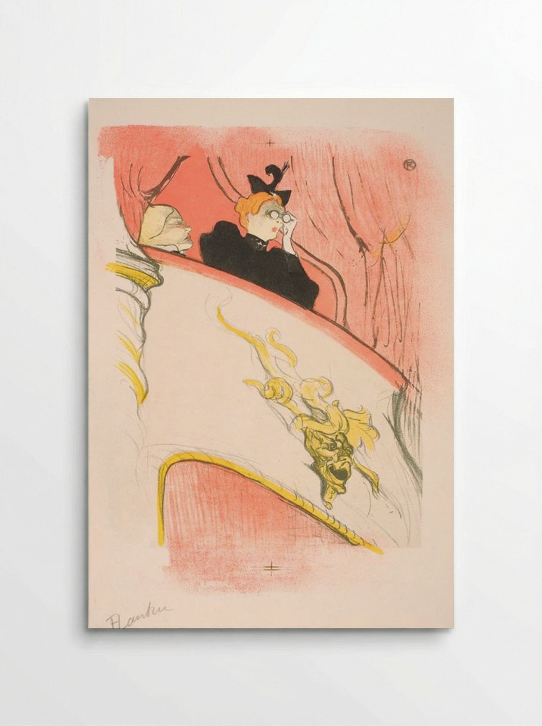 La Loge au Mascaron Doré - Henri de Toulouse-Lautrec - Poster