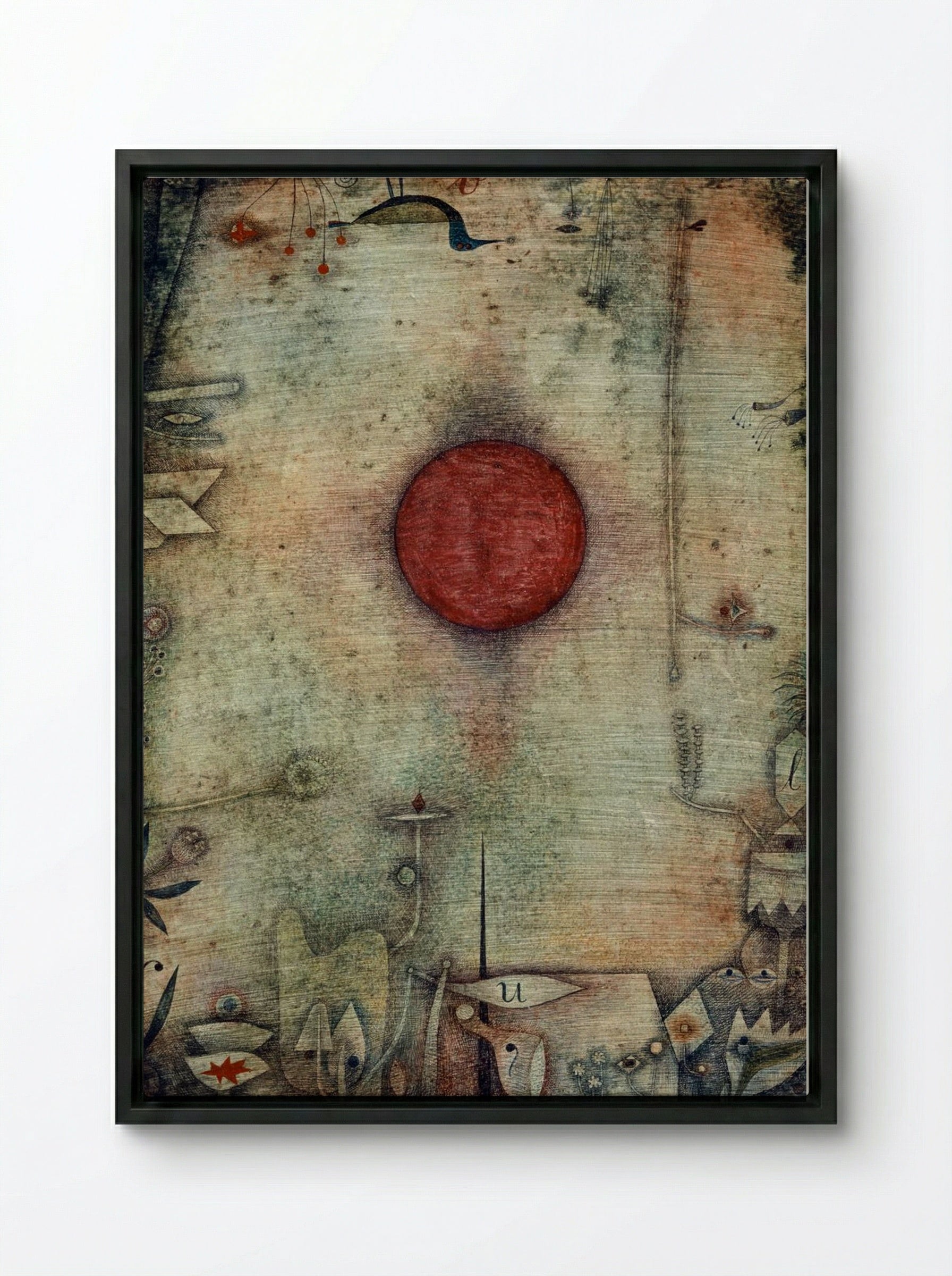 Ad marginem - Paul Klee - Framed Canvas Black