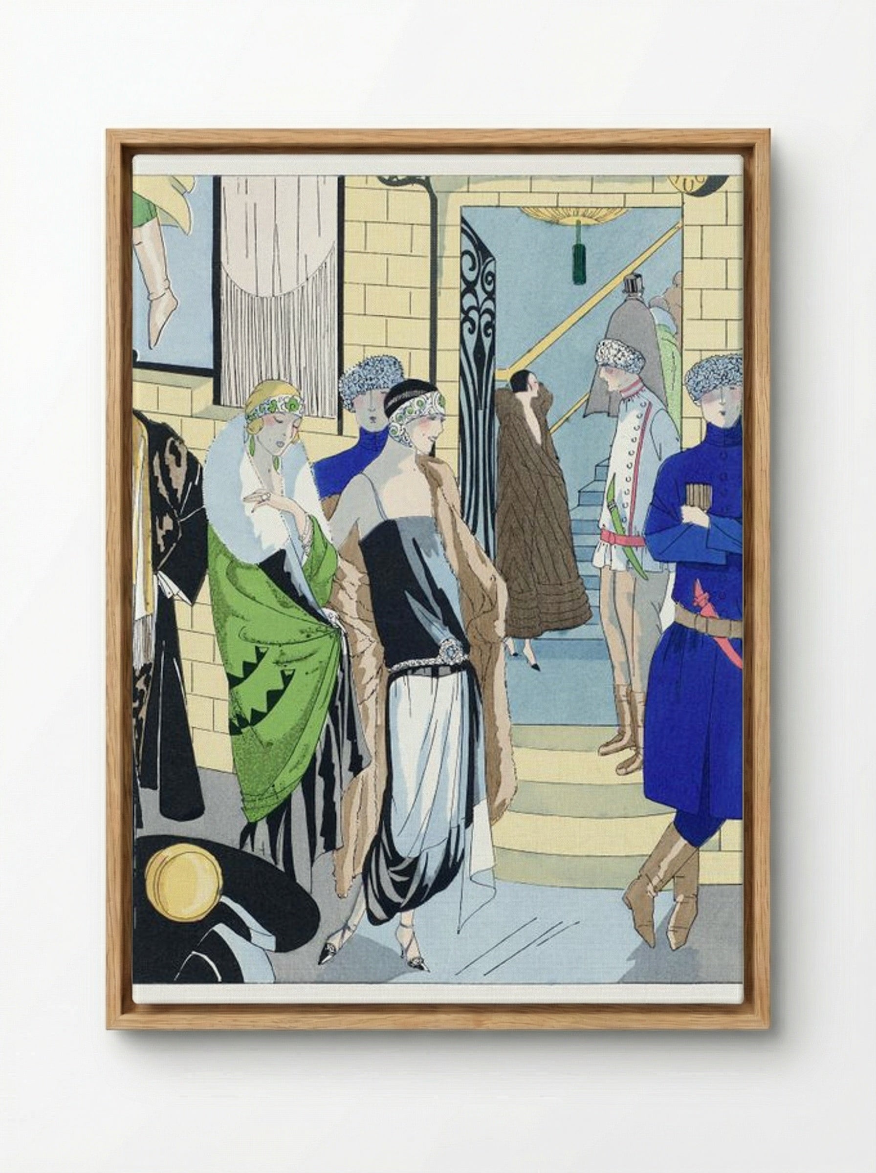 Philippe et Gaston Fashion Illustration - Paul Poiret - Framed Canvas Wood