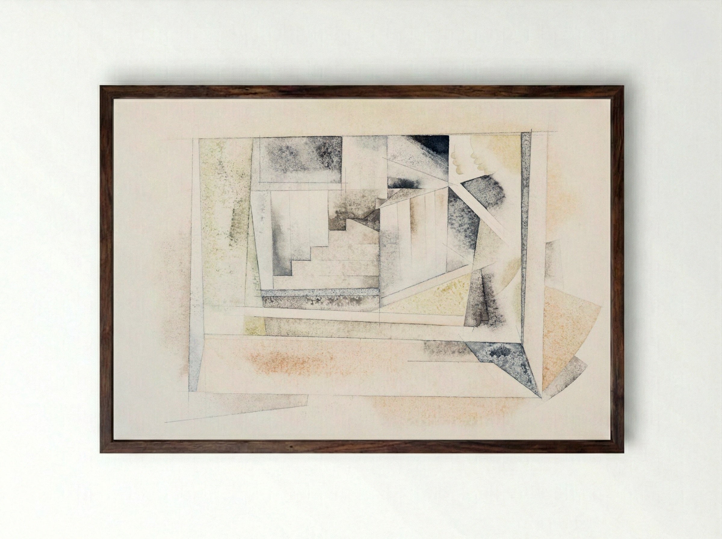 Bermuda Stairway - Charles Demuth - Framed Print Dark Wood