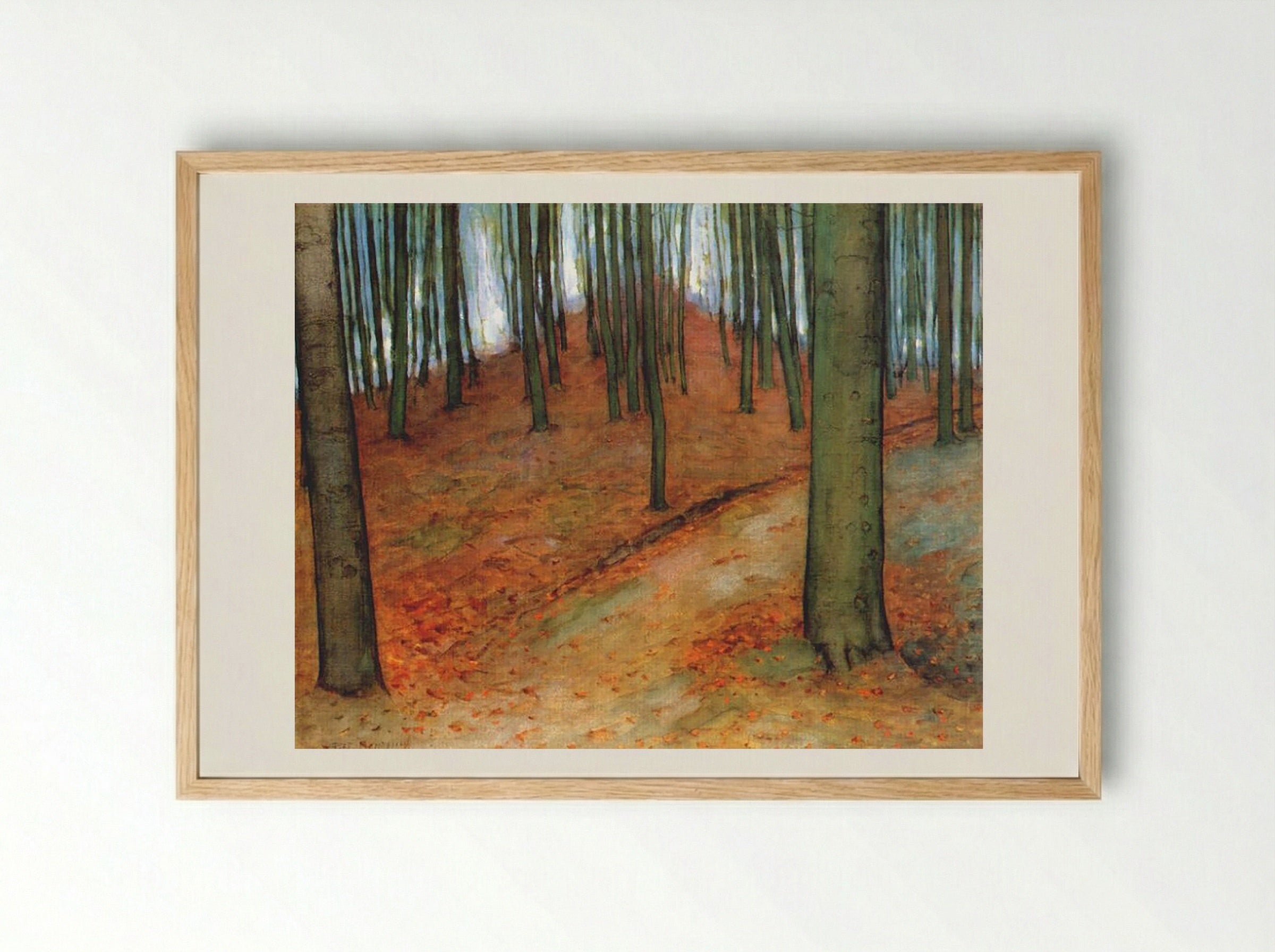 Wood with Beech Trees - Piet Mondrian - Framed Print Wood
