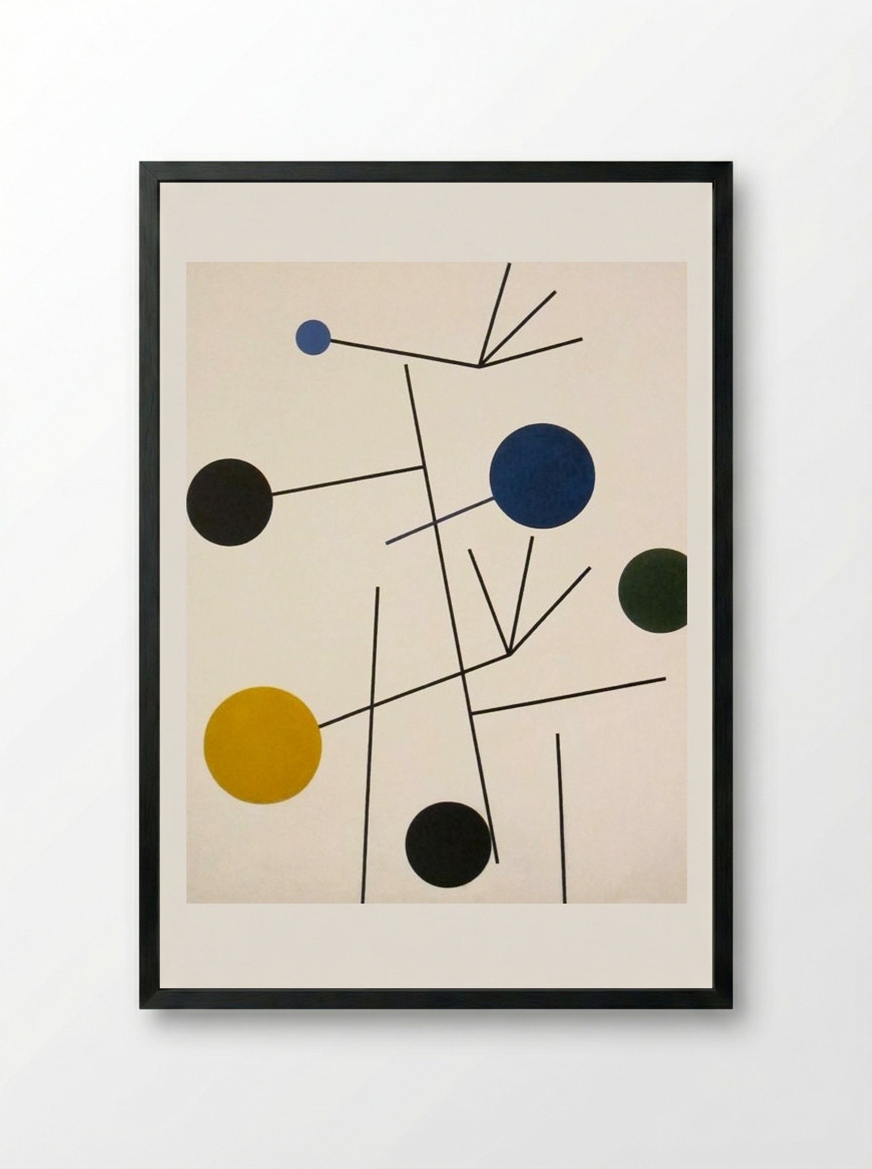 Rising, Falling, Flying - Sophie Taeuber-Arp - Framed Print Black