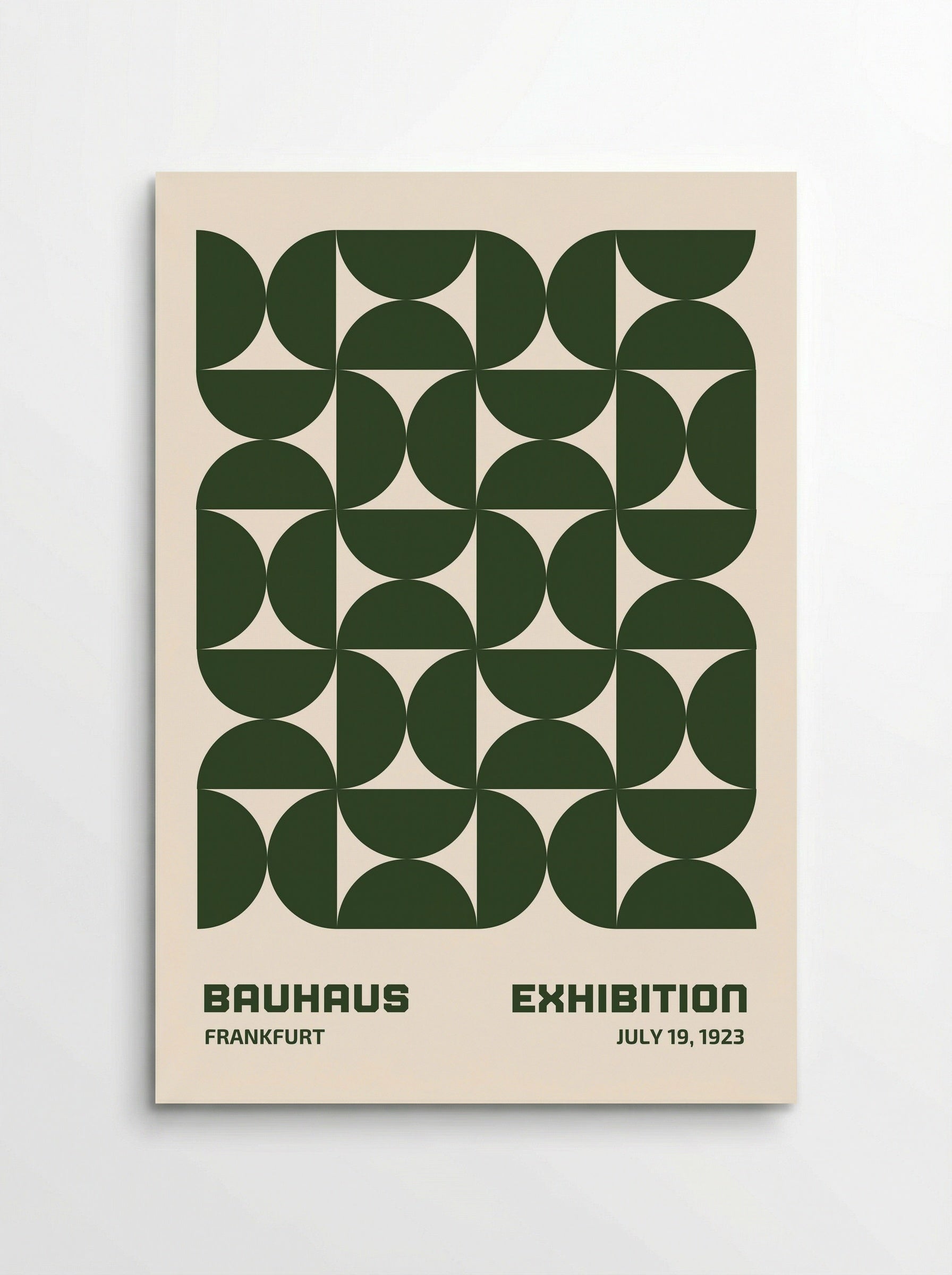 Bauhaus Modular Geometry - Green Edition (1923 Frankfurt) - Poster