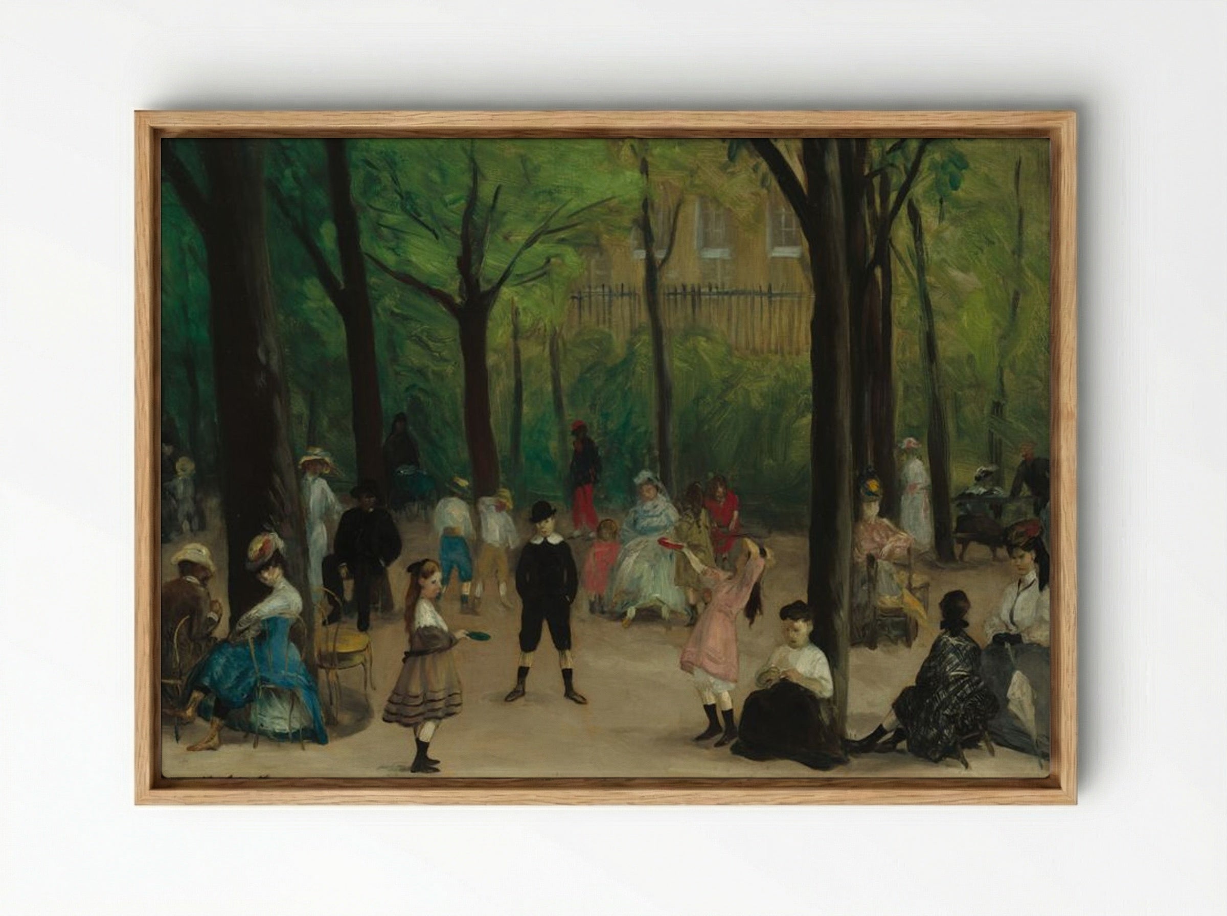 Luxembourg Gardens - William James Glackens - Framed Canvas Wood
