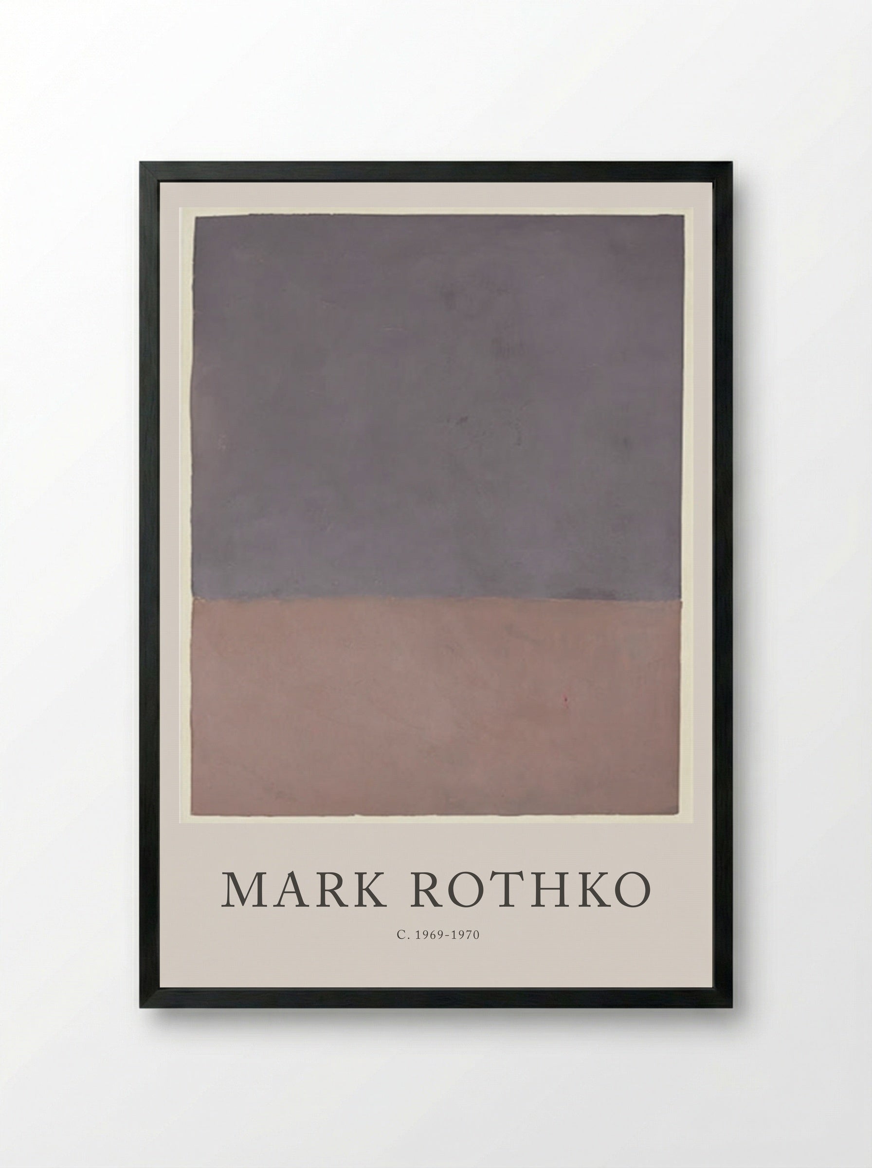 Untitled (Violet and Brown) - Mark Rothko - Framed Print Black