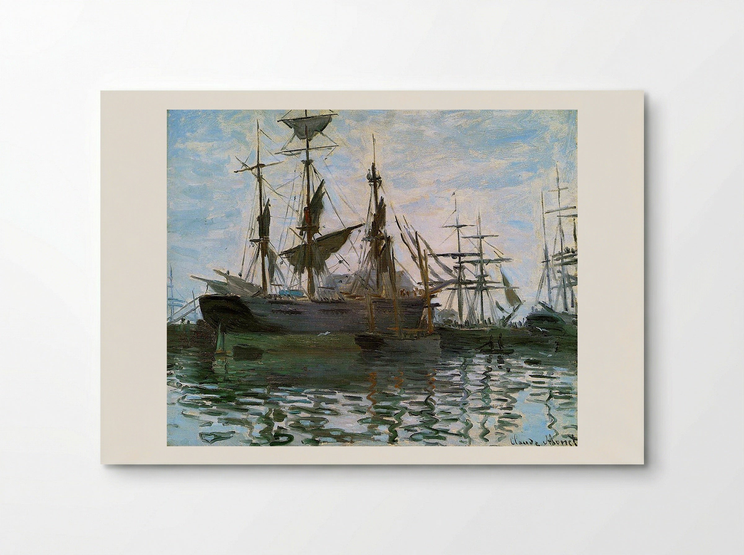 Ships in Harbour - Claude Monet - Poster