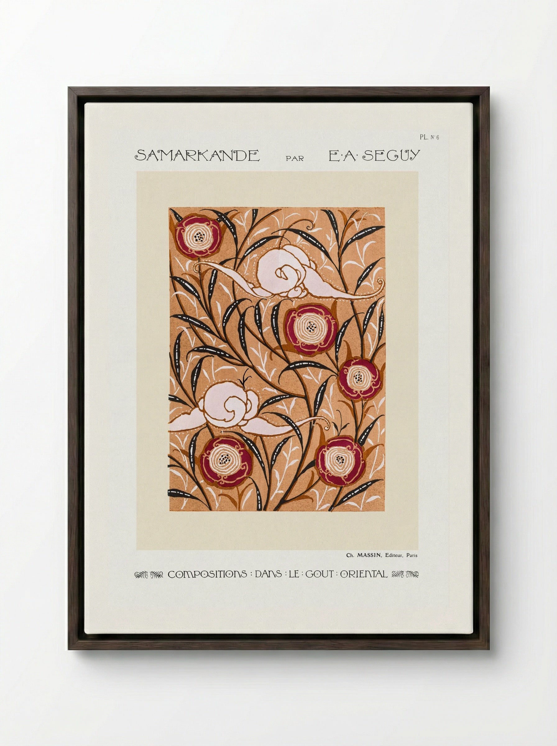 Samarkande (Plate 6, Compositions in the Oriental Style) - Émile-Allain Séguy - Framed Canvas Dark Wood
