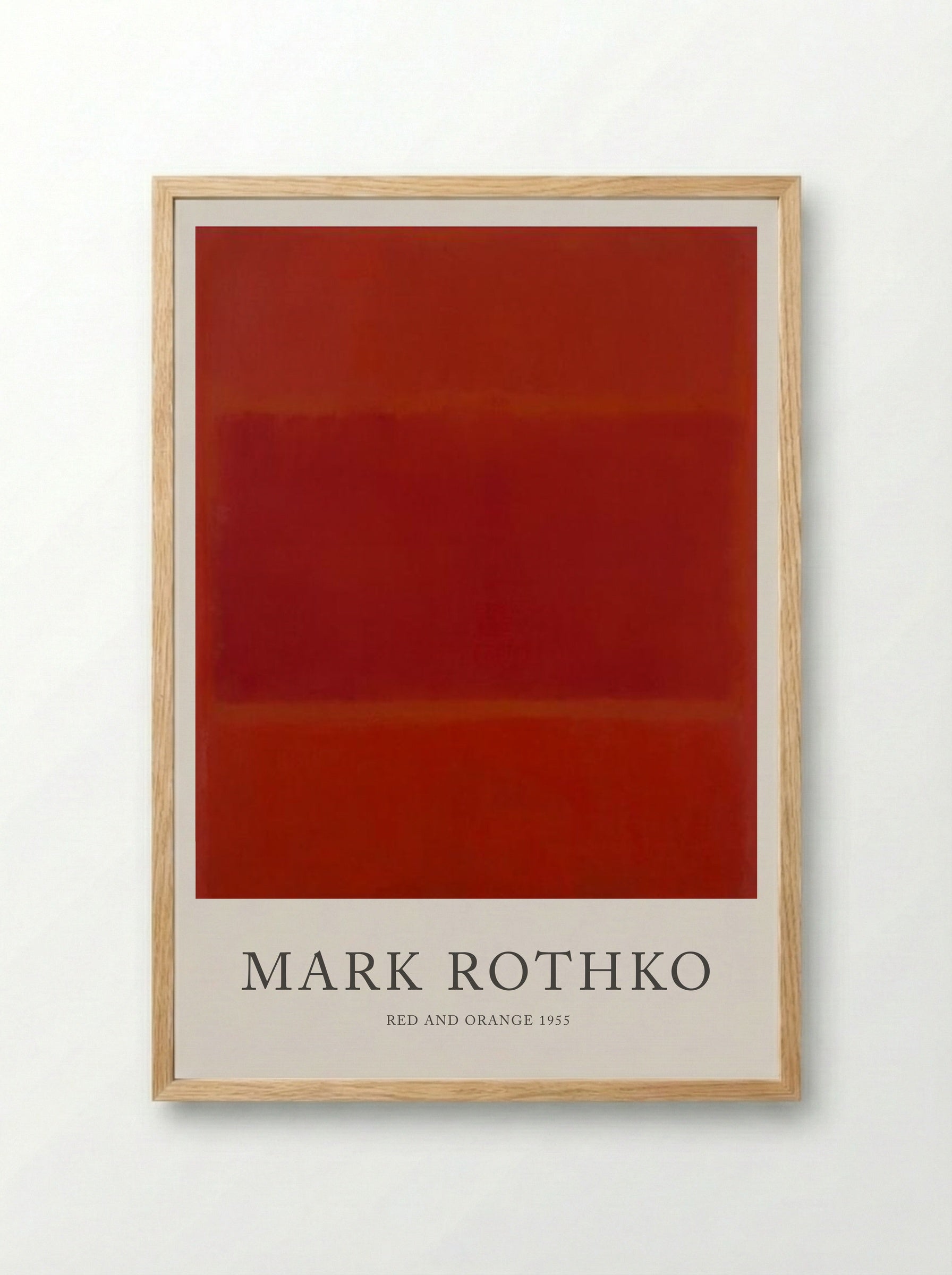 Red and Orange - Mark Rothko - Framed Print Wood