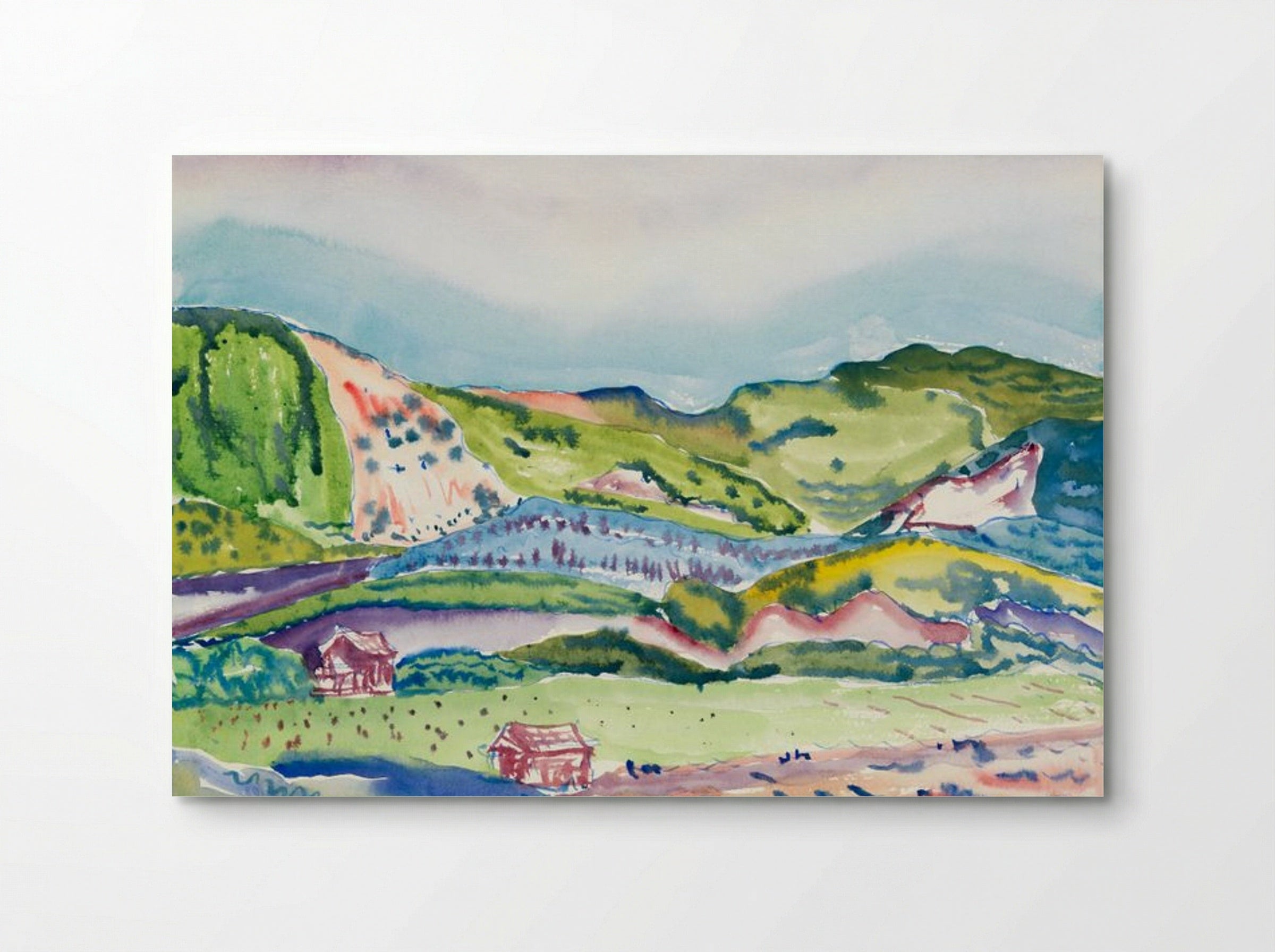 Mountain with Red House - Charles Demuth - Poster