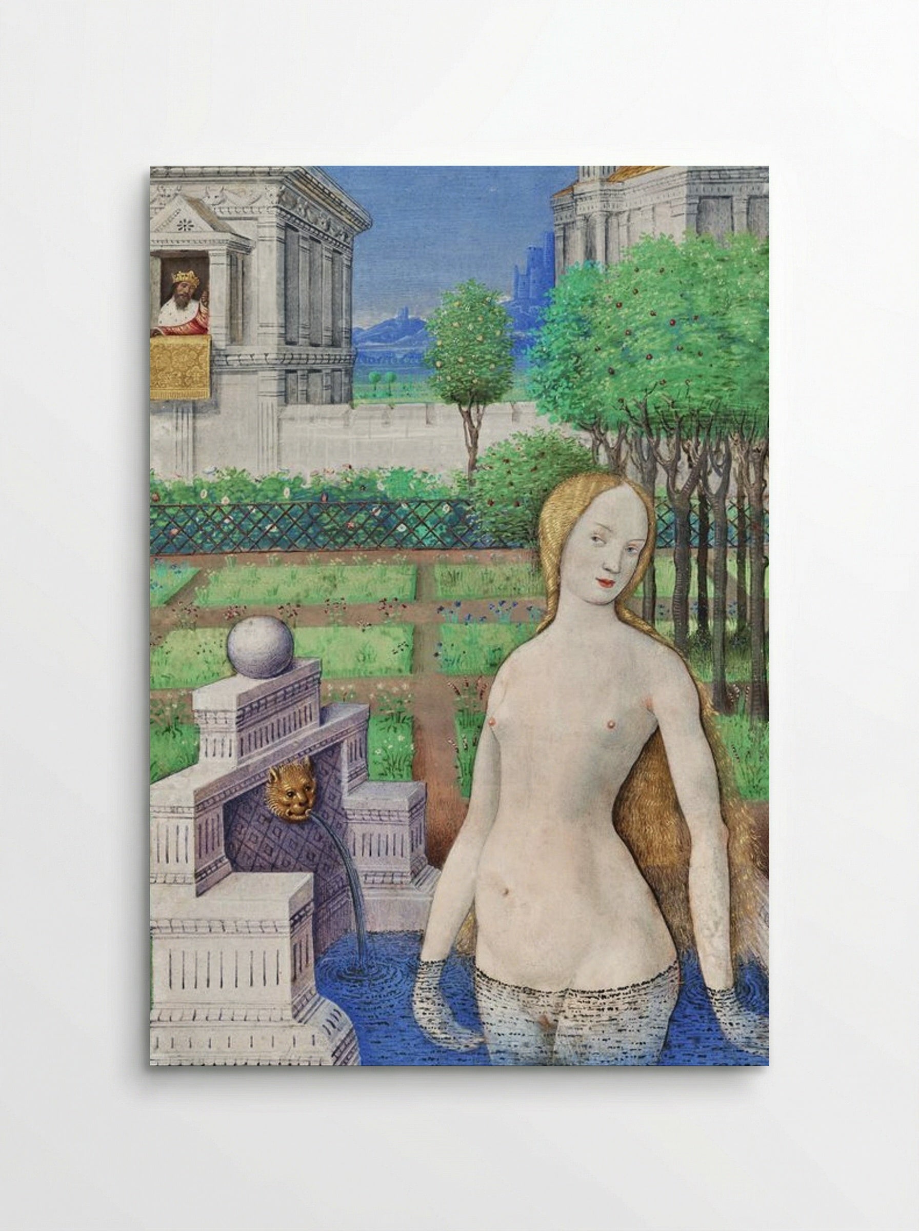 Bathsheba Bathing - Jean Bourdichon - Poster