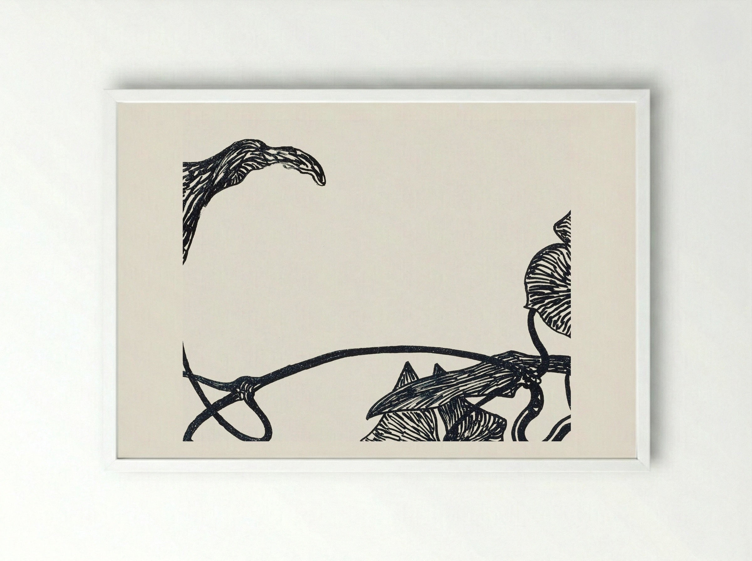 Augurkenplant (Cucumber Plant) - Theo van Hoytema - Framed Print White