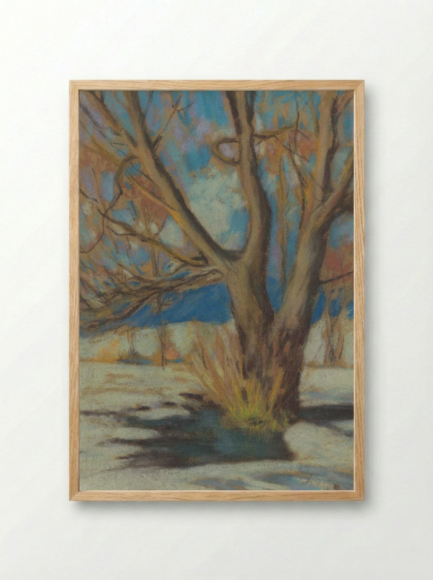 Study of a Bare Tree in Winter - Zolo Palugyay - Framed Print Wood