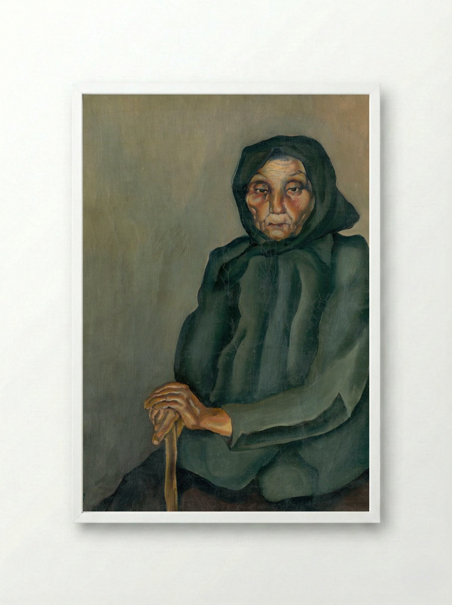 Old Age - Konstantin Bauer - Framed Print White