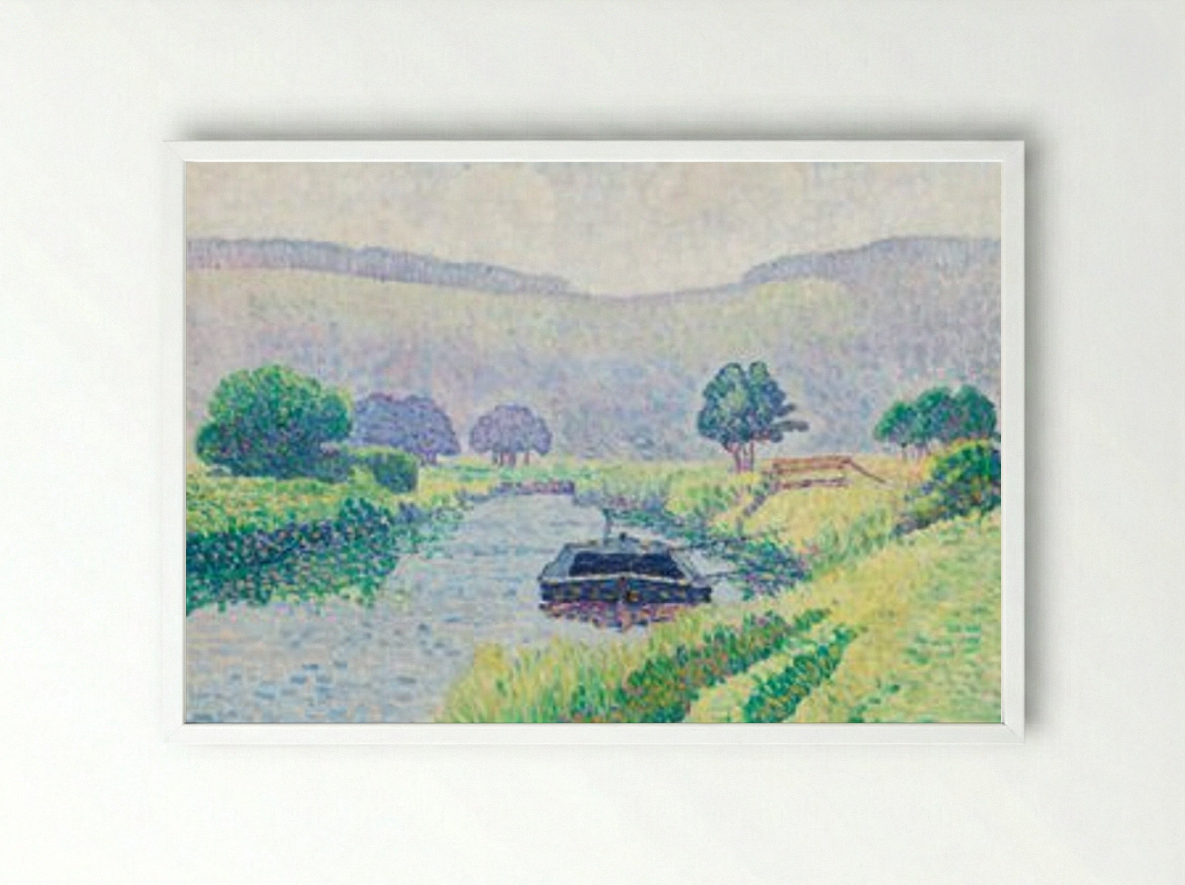 Amberleyn, Jokilaakso (Arunjoki) - Alfred William Finch - Framed Print White