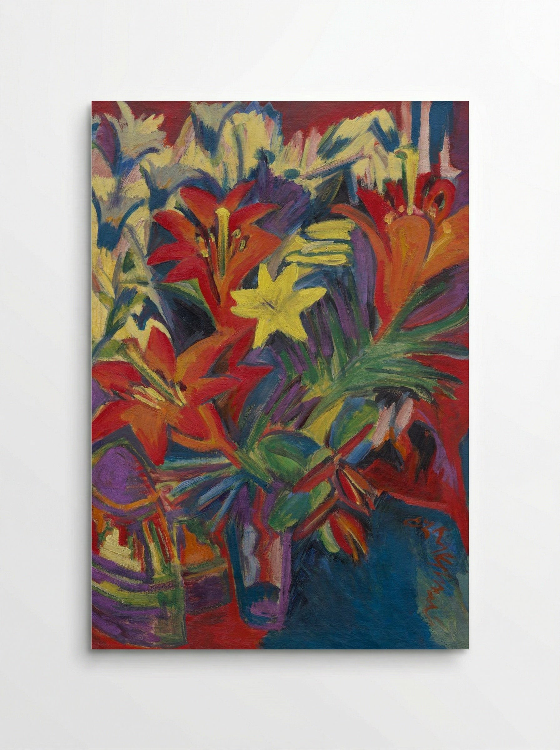 Still Life with Lilies - Ernst Ludwig Kirchner - Poster