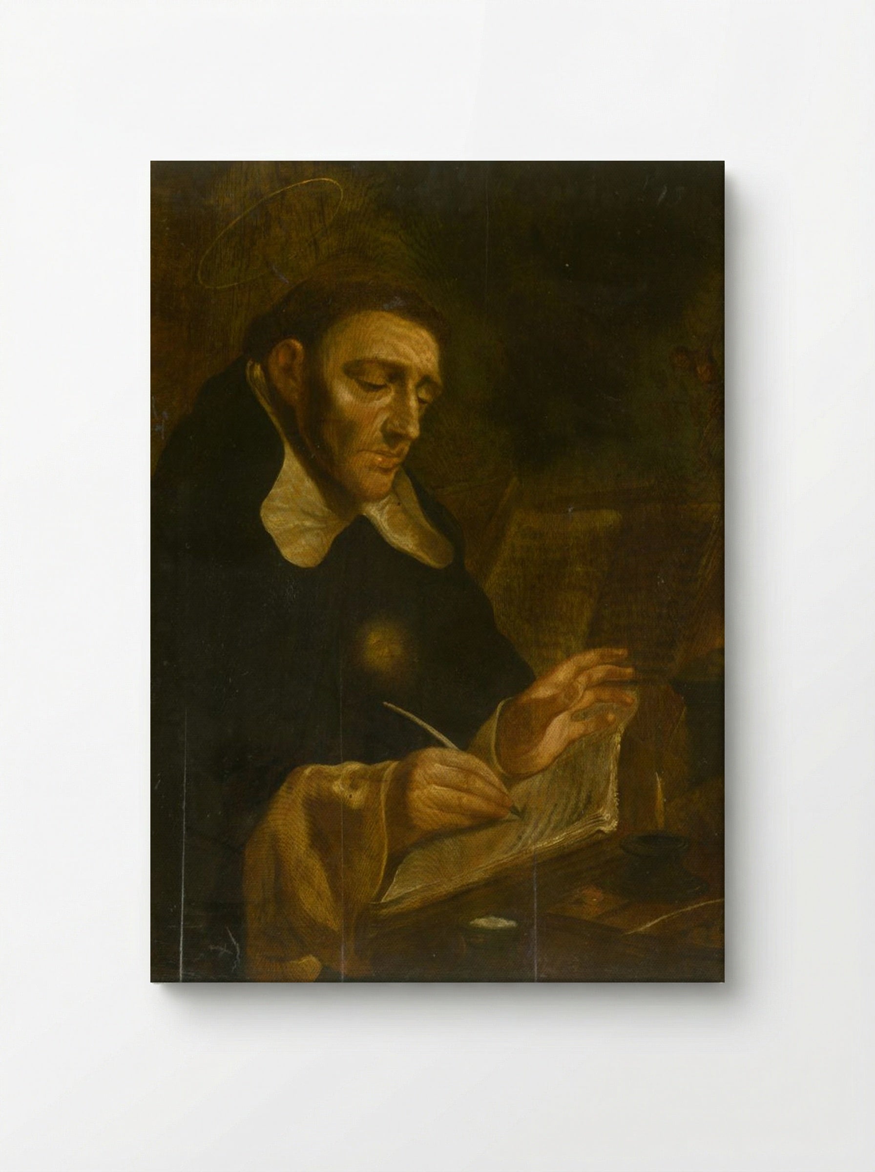 Saint Thomas Aquinas Writing - Jusepe de Ribera - Canvas