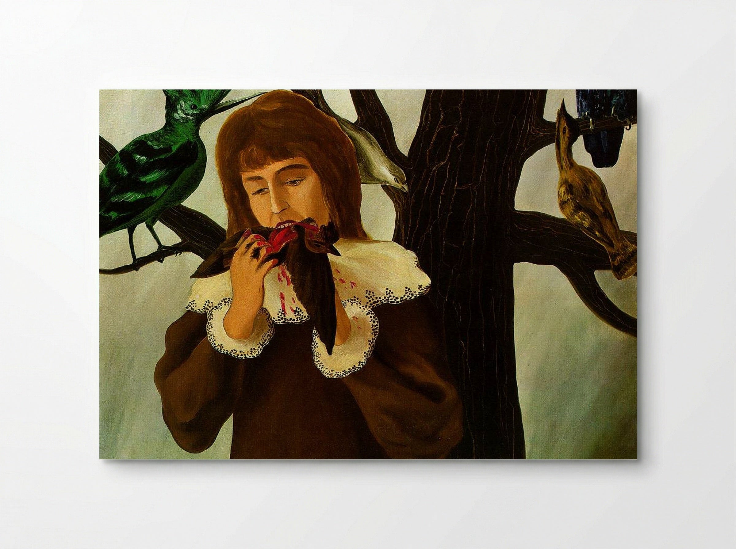 Young Girl Eating a Bird (The Pleasure) - René Magritte - Poster