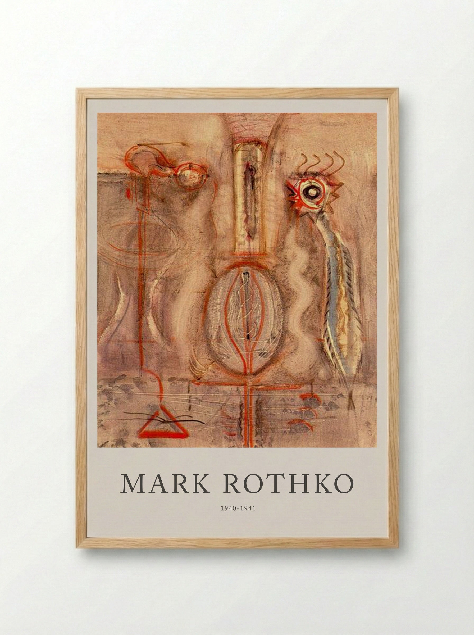 Untitled (Biomorphic Composition) - Mark Rothko - Framed Print Wood