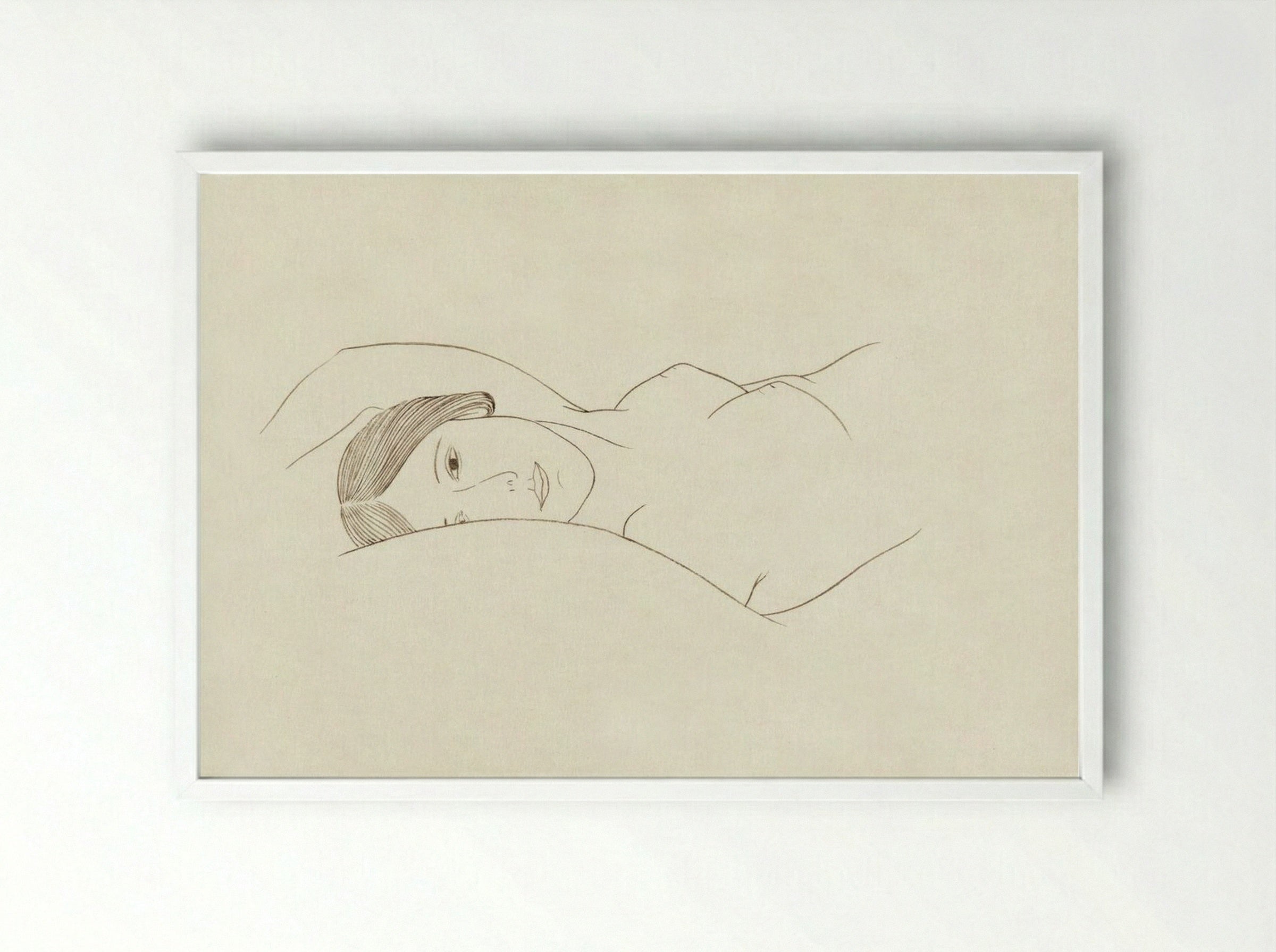 Nude Woman - Ananda Kentish Coomaraswamy - Framed Print White