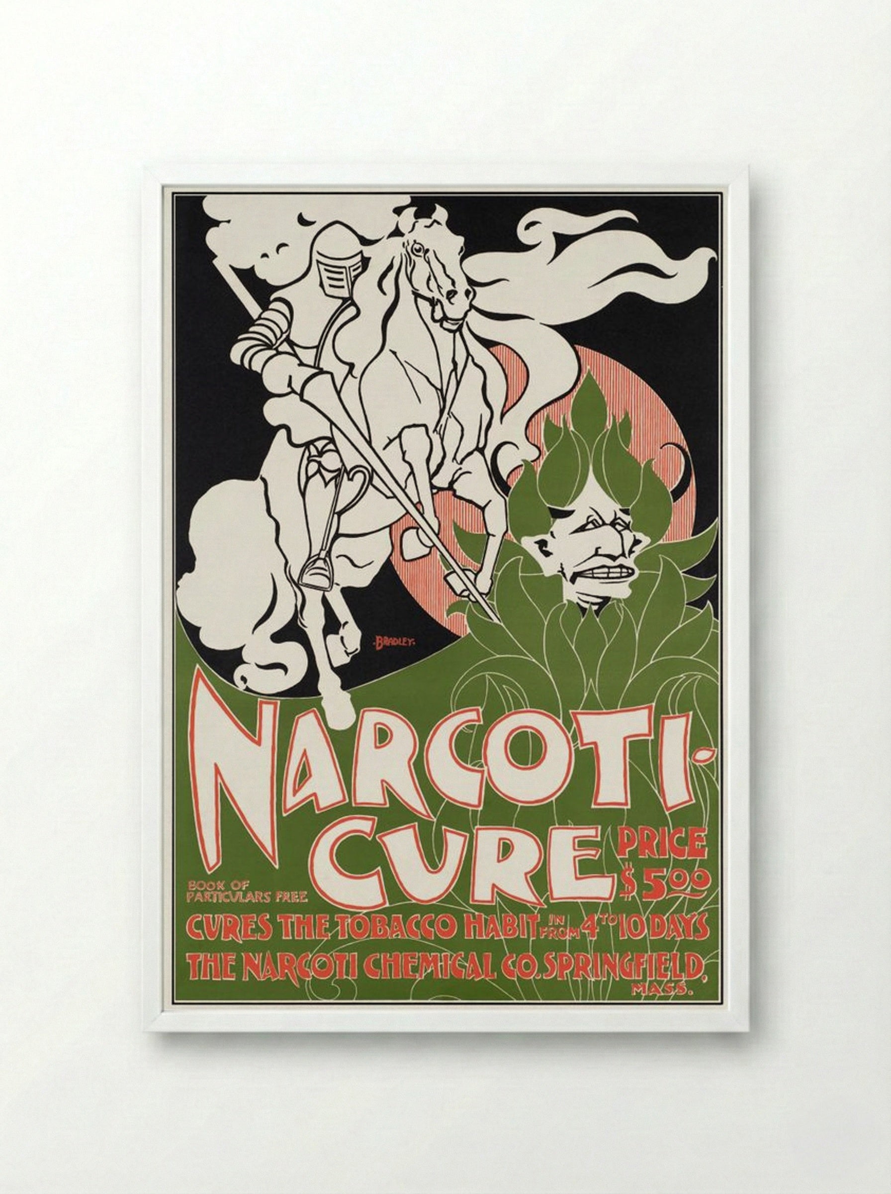 Narcoti-Cure - Will H. Bradley - Framed Print White
