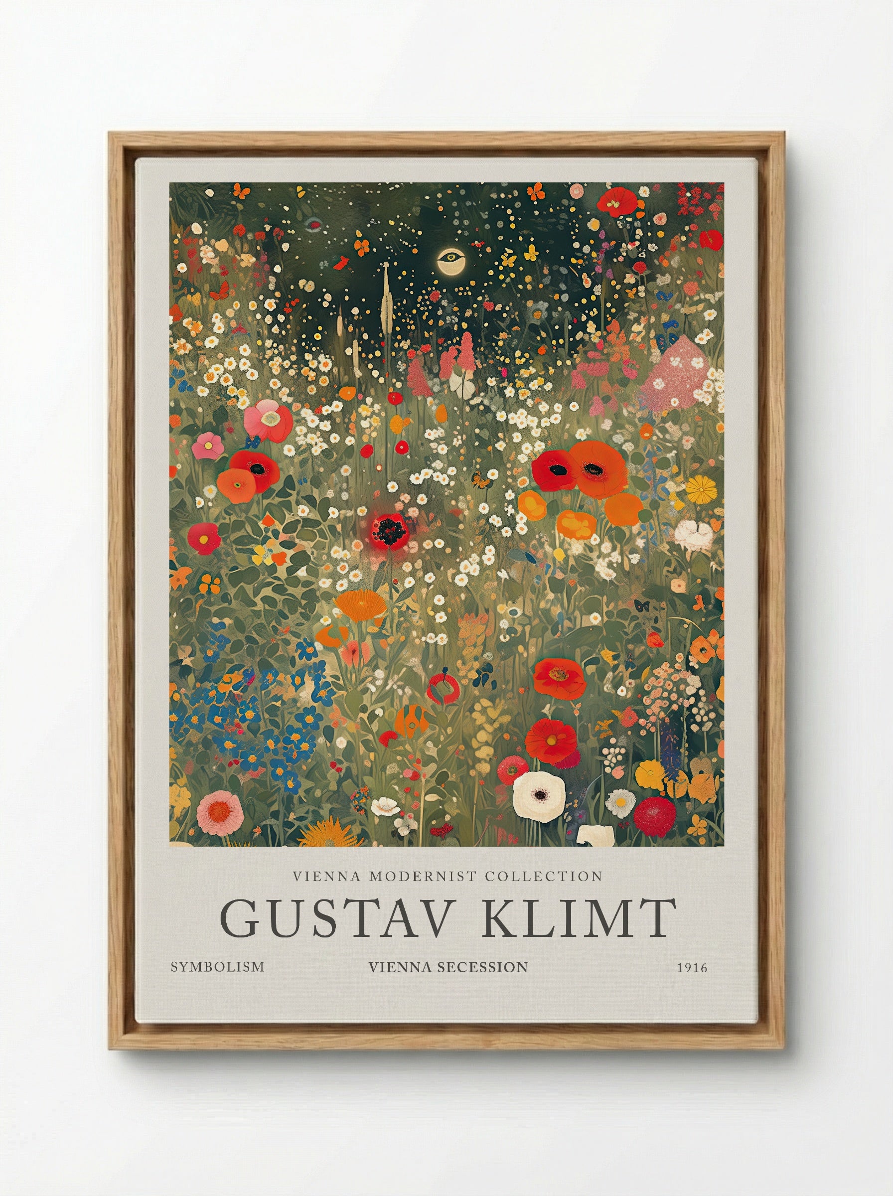 Crimson Field in Bloom – Gustav Klimt