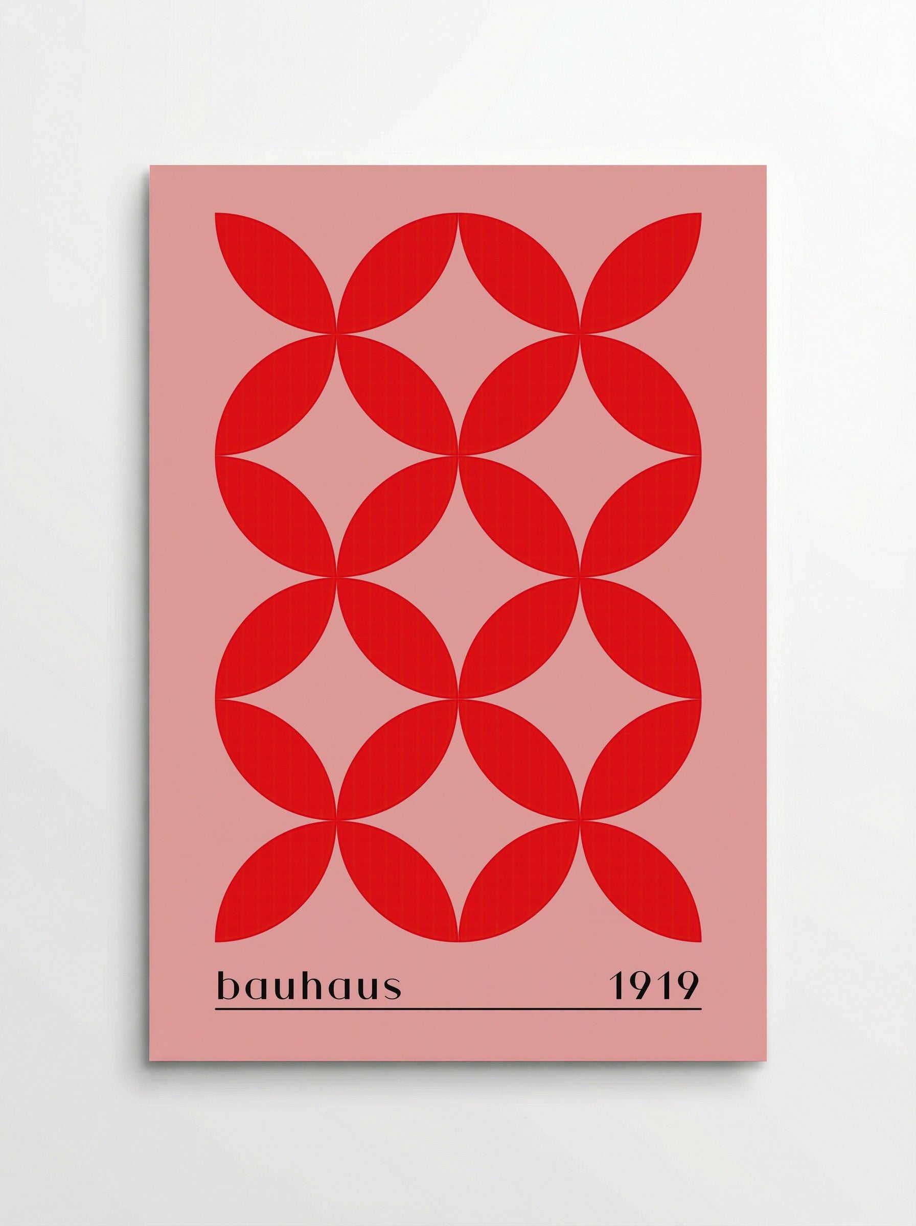 Bauhaus Red Petal Matrix - 1919 Exhibition Poster - Poster