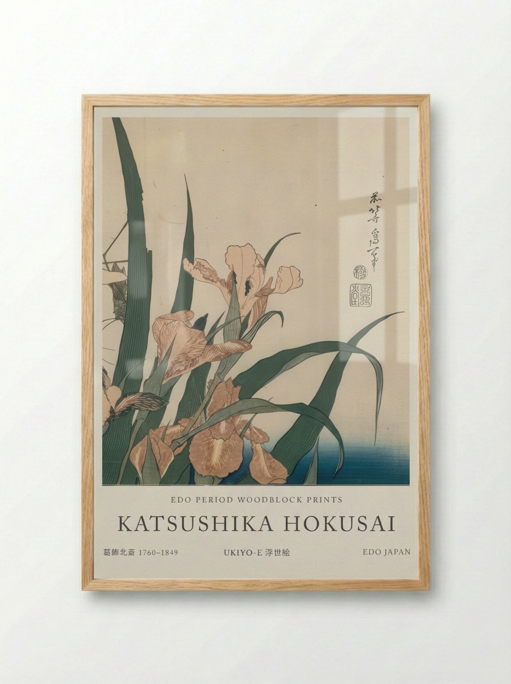 Irises and Grasshopper – Fine Art Print