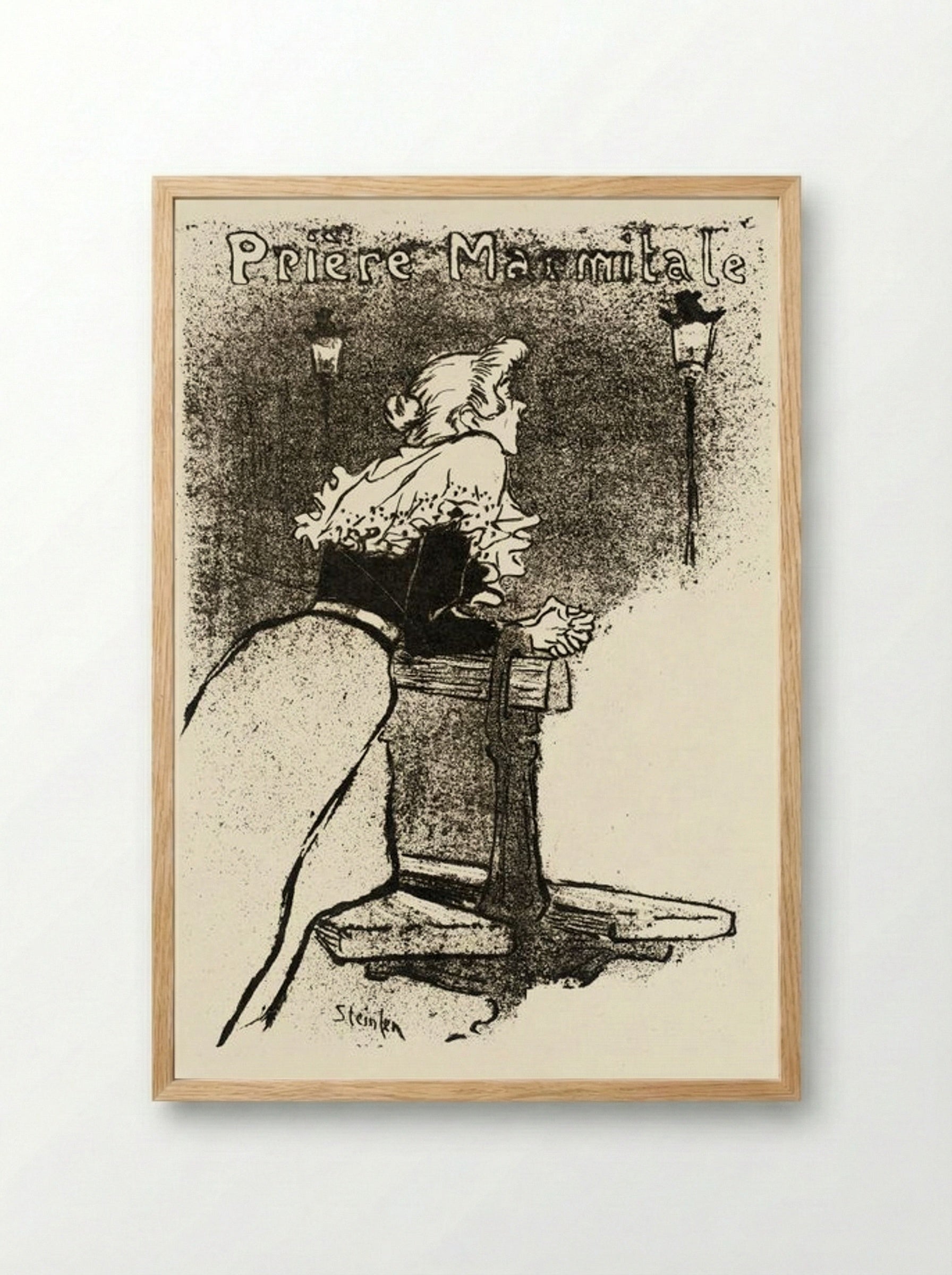 Prière Marmitale - Théophile Alexandre Steinlen - Framed Print Wood