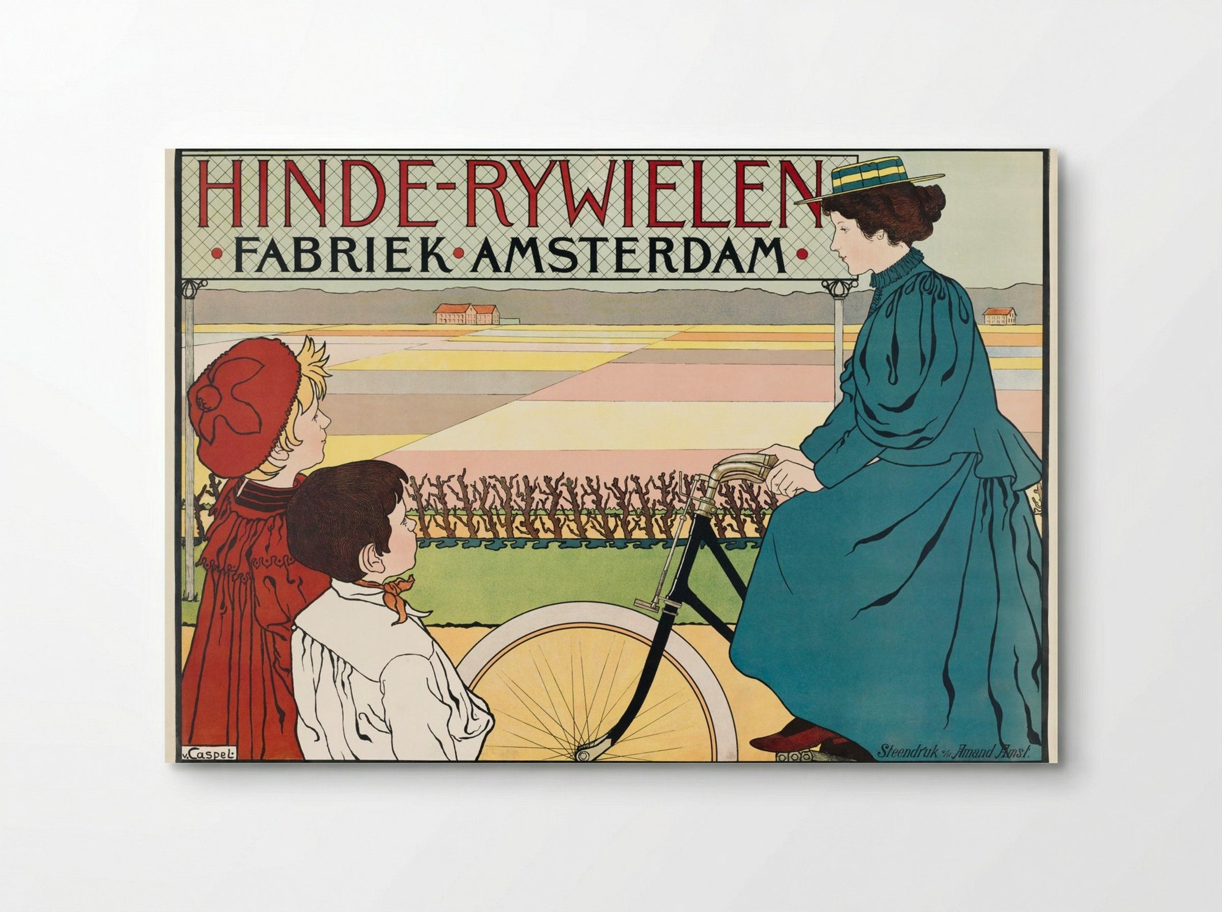 Hinde-Rijwielen Fabriek Amsterdam - Johann Georg van Caspel - Poster