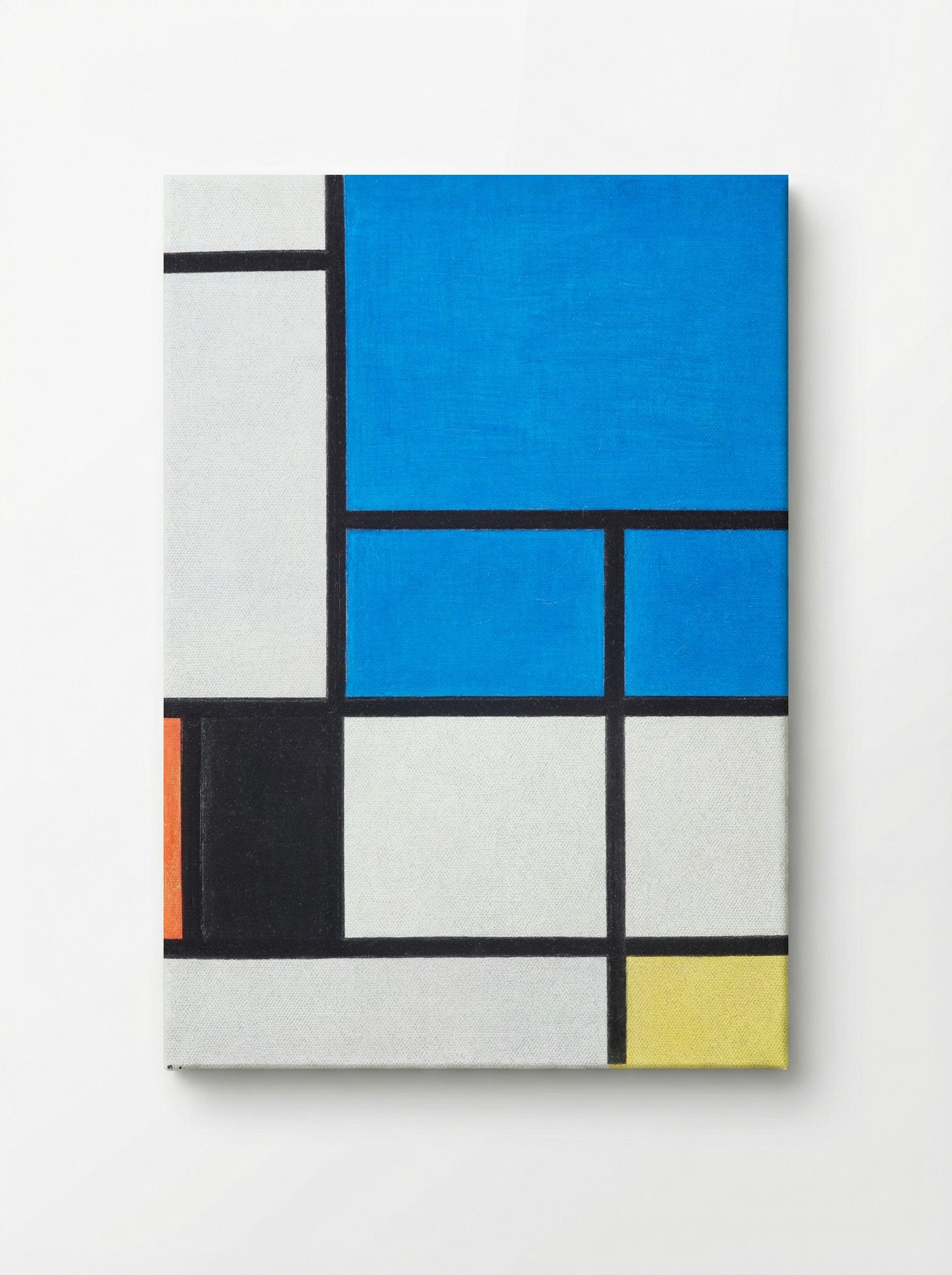 Composition with Large Blue Plane, Red, Black, Yellow, and Gray - Piet Mondrian - Canvas