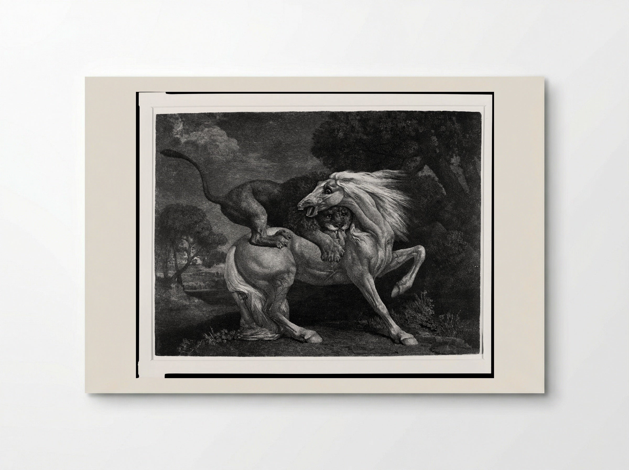 A Lion Devouring a Horse - George Stubbs - Poster