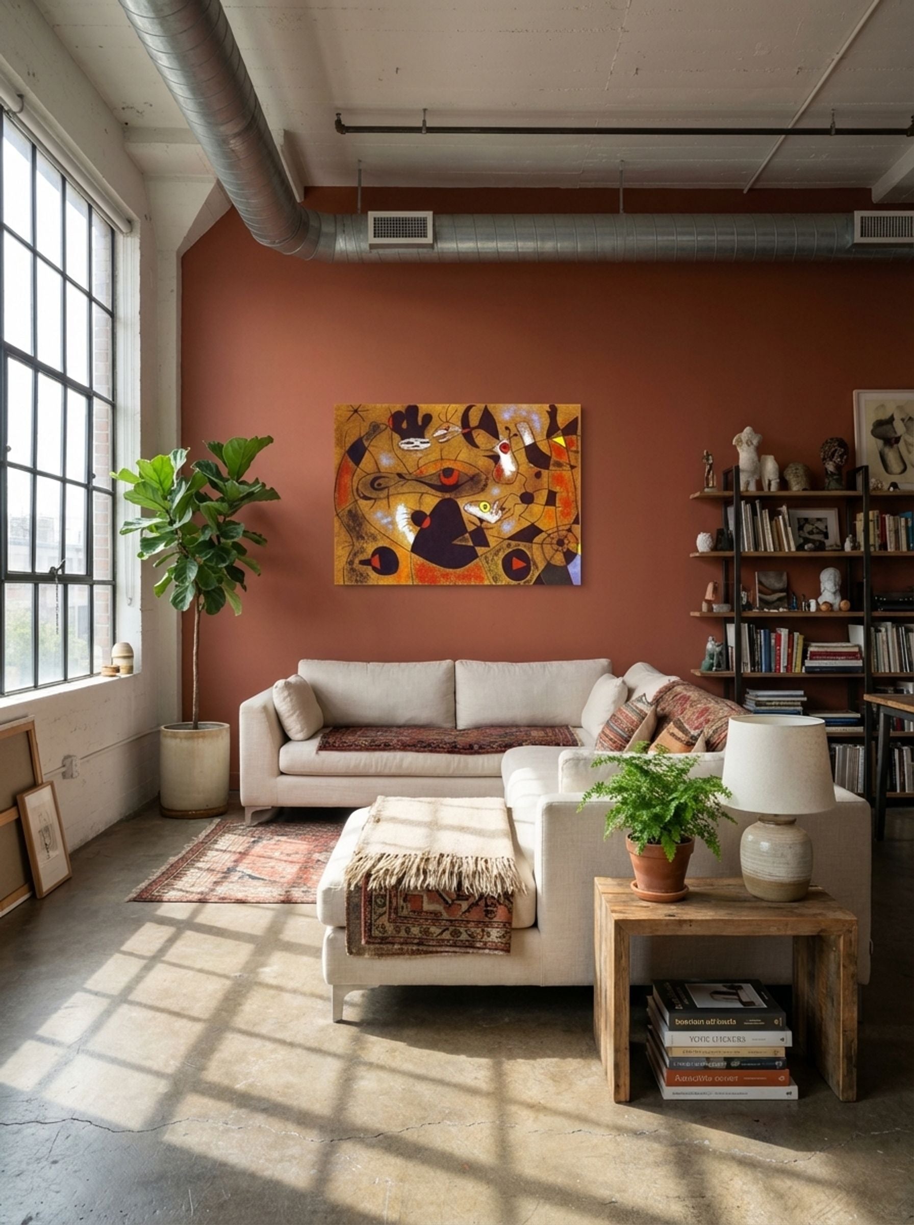 A Dew Drop Falling from a Bird's Wing Wakes Rosalie, who Has Been Asleep in the Shadow of a Spider's Web - Joan Miró - Lifestyle